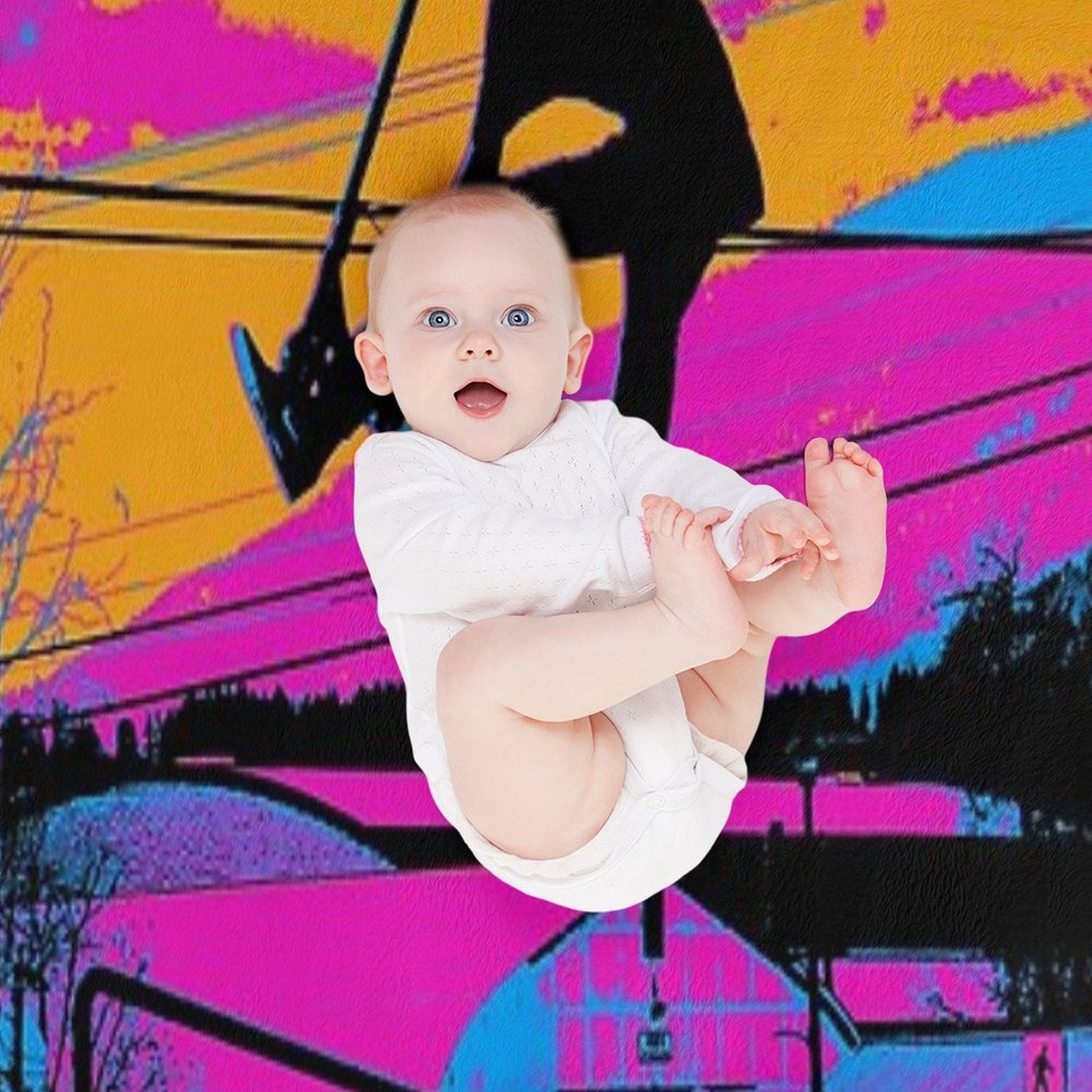 Let's Fly! - Stunt Scooter Compact Throw Blanket