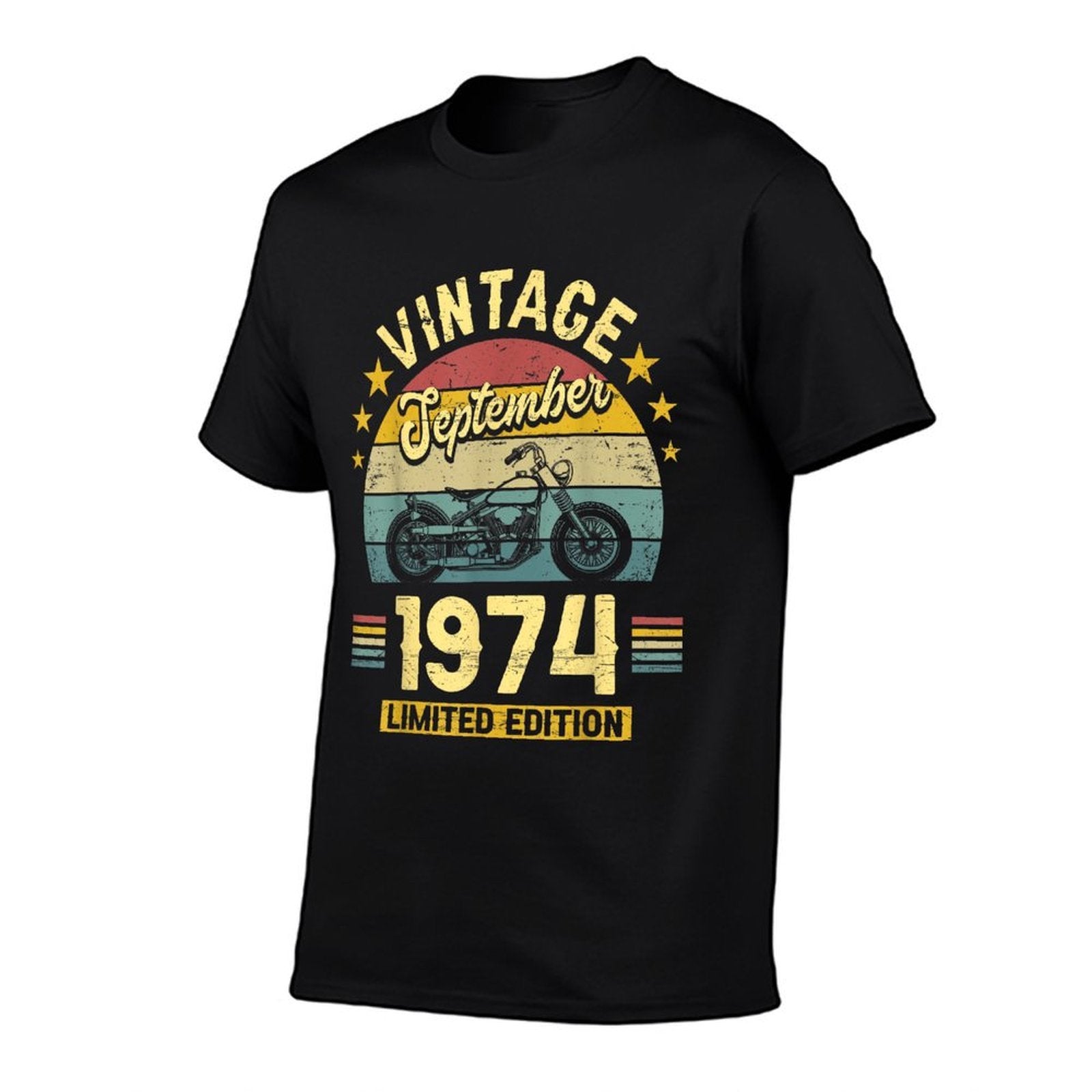 50 Years Biker September 1974 50th Birthday  Polyester Blend T-Shirt