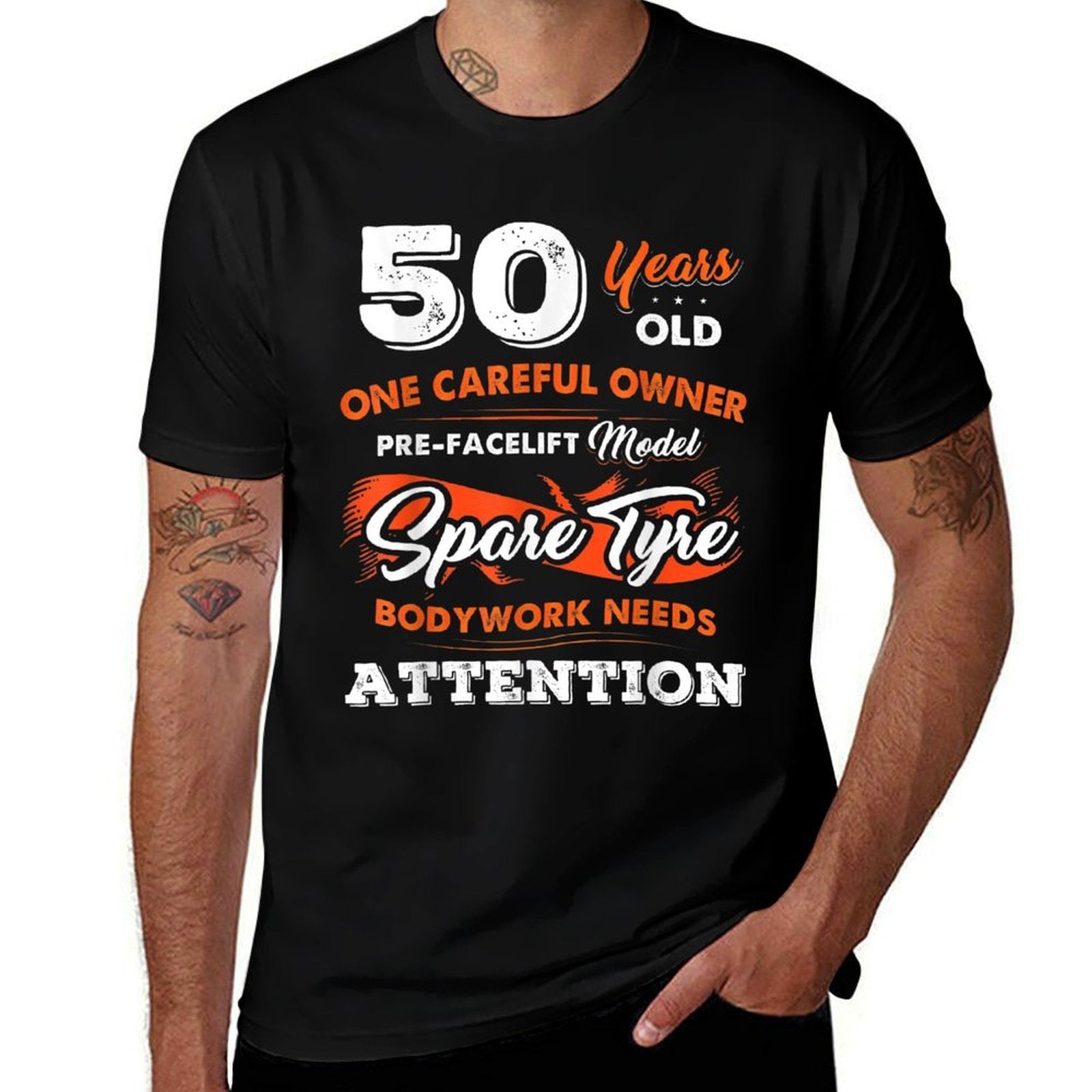 50 Years Old One Careful Owner 50th Birthday Gift  Fade-proof Color T-Shirt