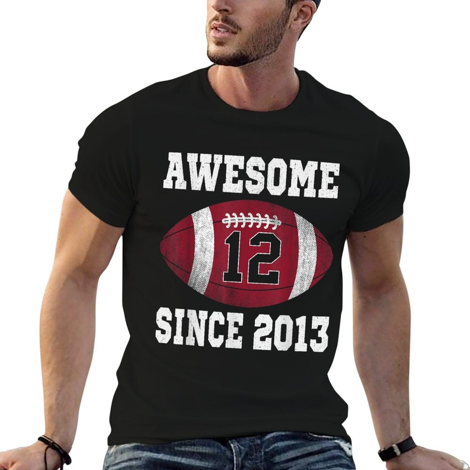 12th Birthday Football Player 12 Years Old Vintage Sports  Quick-drying T-Shirt