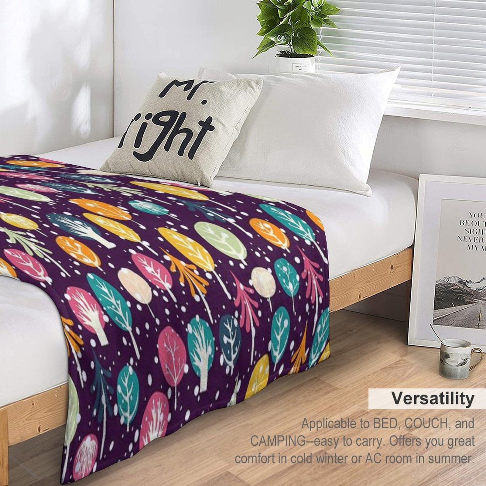 Night Forest Eco-conscious Throw Blanket