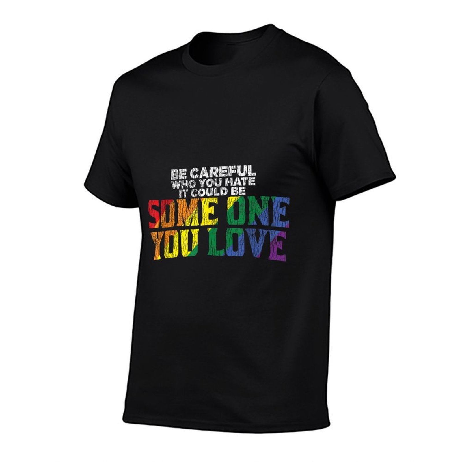 Vintage Rainbow Be Careful Who You Hate Pride Ally Gay LGBTQ  Classic T-Shirt