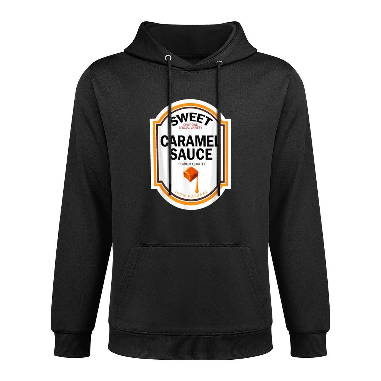 Caramel Sauce DIY Halloween Funny Matching Costume Label Relaxed Fit Hoodie
