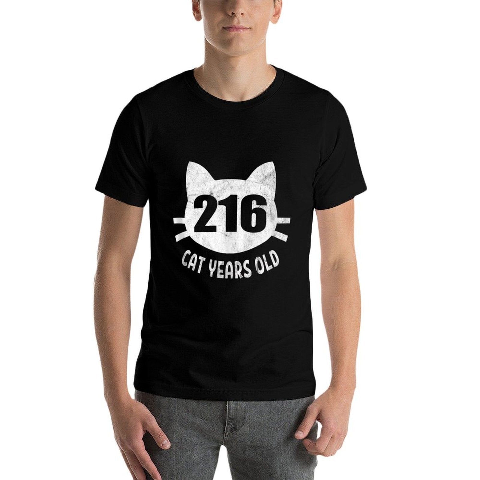 216 Cat Years Old Apparel 50th Birthday Gift For Cat Lovers Comfortable T-Shirt
