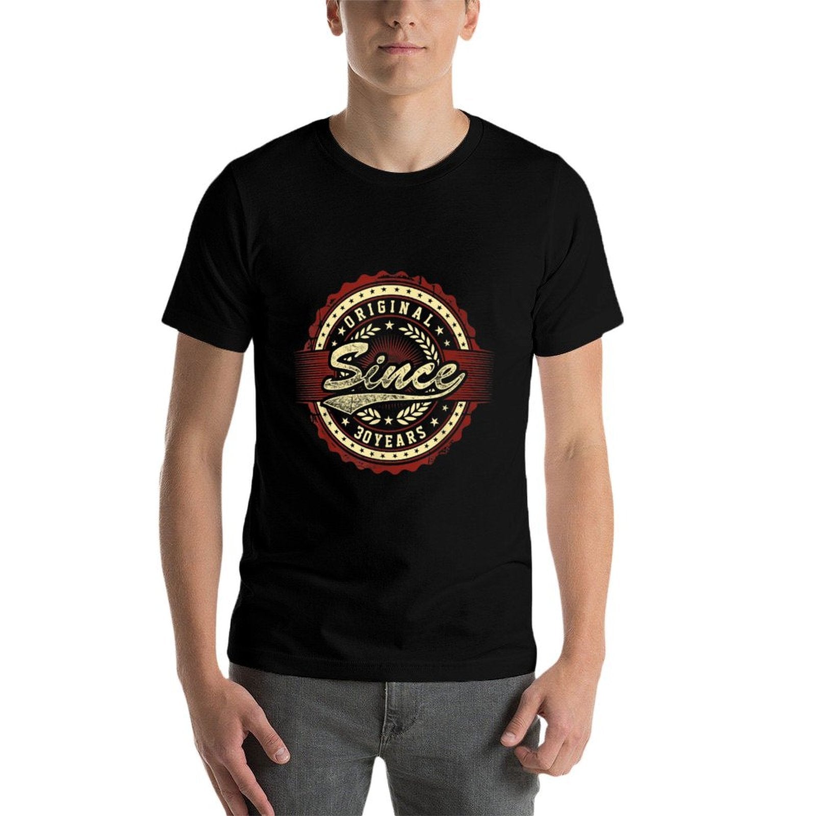 30th Birthday T Shirts for Men Women Original Since 30 Years  Heathered Texture T-Shirt