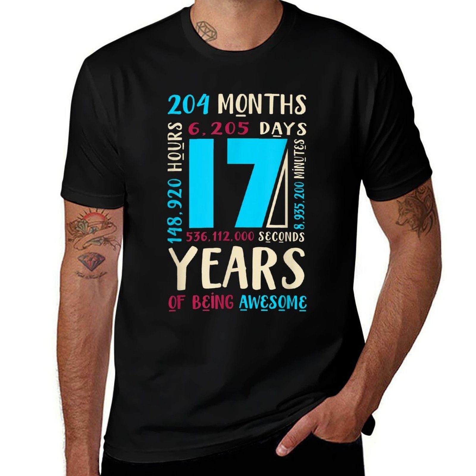 17th Birthday for Son Nephew Gift for 17 Year Old Boys  Easy-care T-Shirt