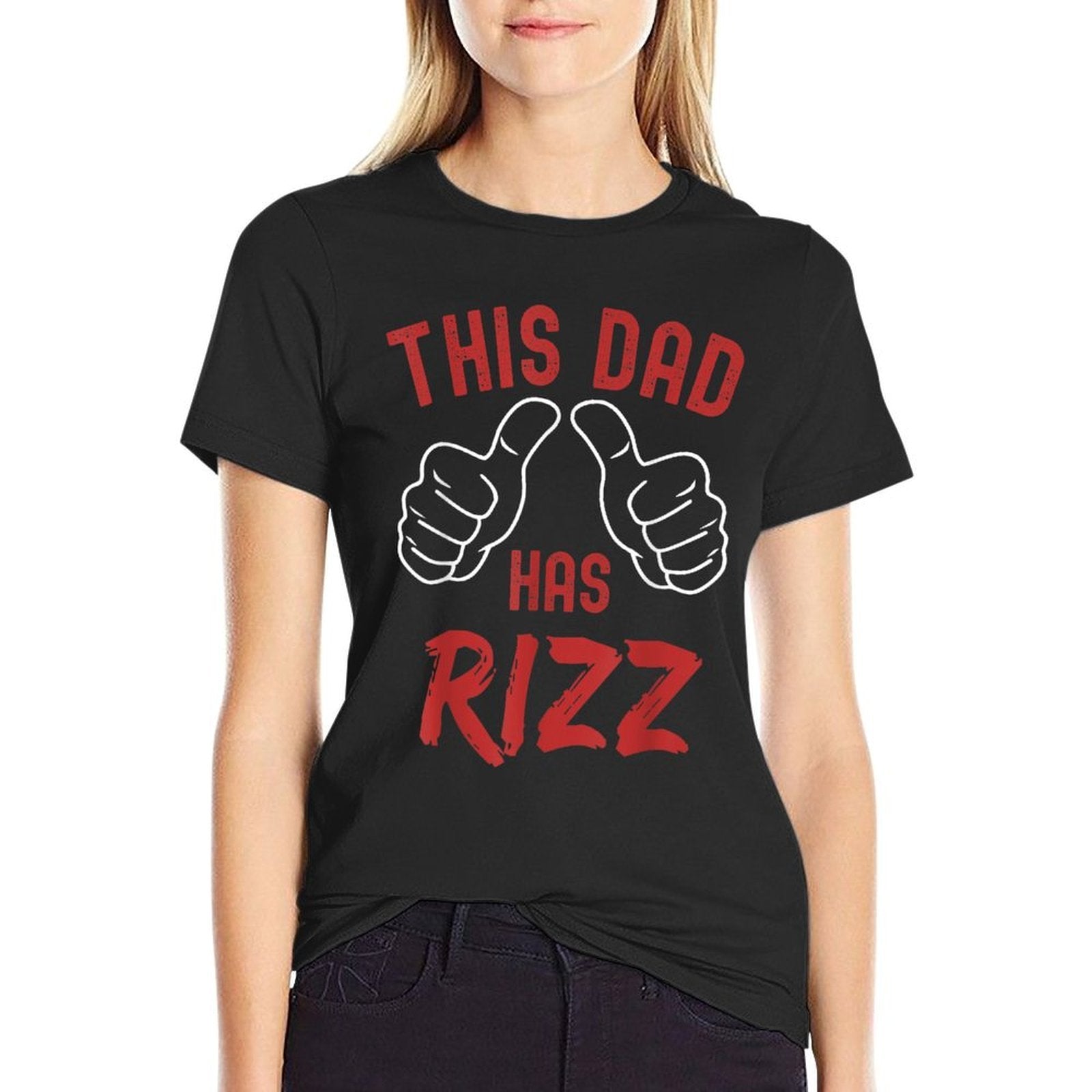 This Dad Has Rizz Funny Fathers Day Viral Meme W Rizz Pun  Vintage-inspired T-Shirt