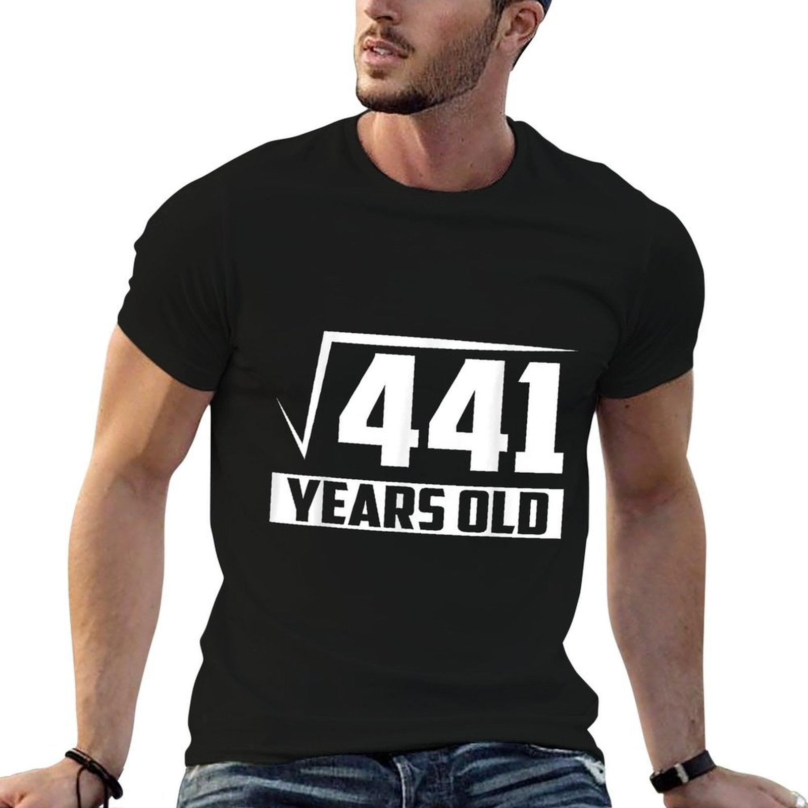 21 Years Old Square Root - Funny 21st Birthday Gift  Moisture-wicking T-Shirt