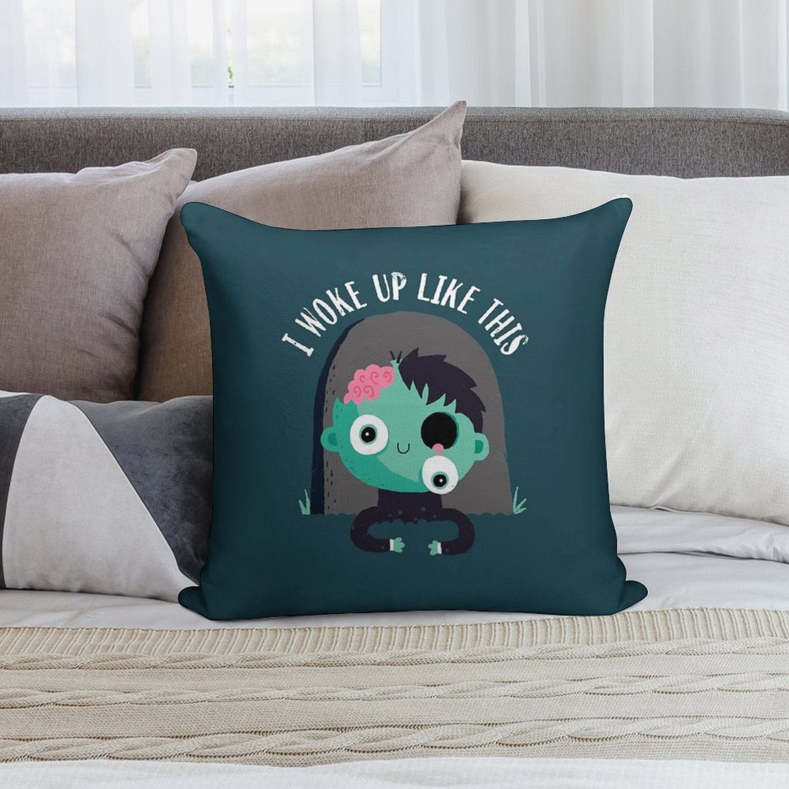 I Woke Up Like This Soft Luxury Feel Throw Pillow