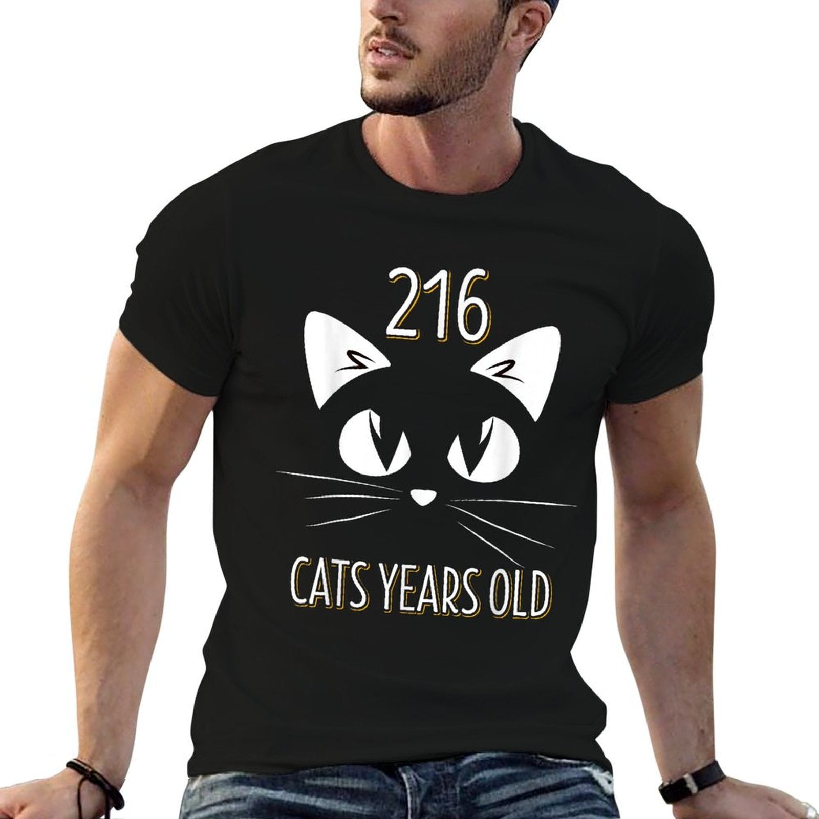 50th Birthday 216 Cat Years Old For Cat Lover  Summer-ready Fabric T-Shirt