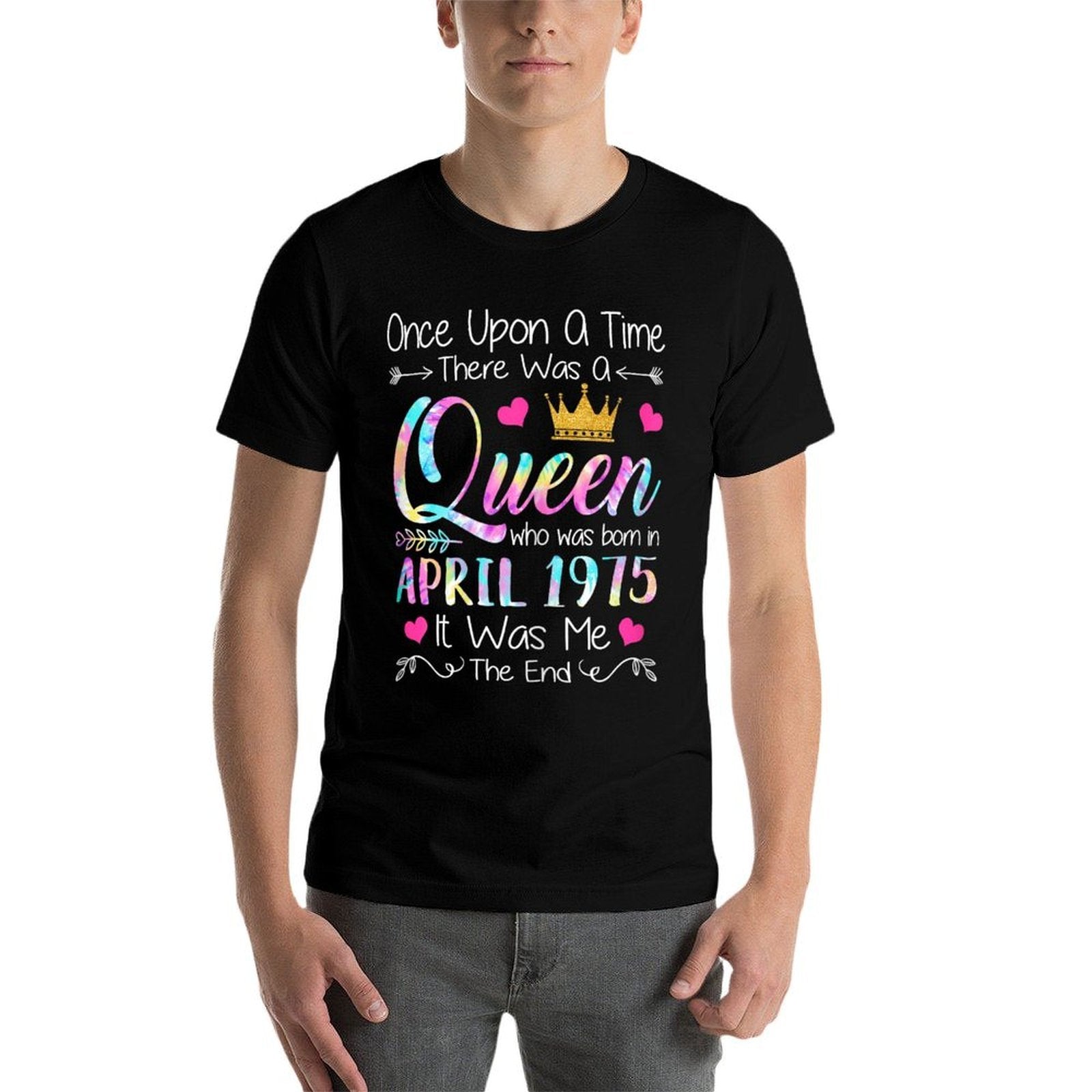 50th Birthday Gift Girl 50th Birthday Queen April 1975  Classic T-Shirt