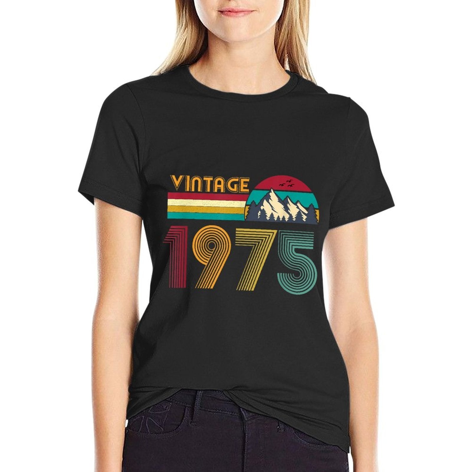 50th Birthday Gift 50 Years Old Men Women Retro Vintage 1975  Affordable Price T-Shirt