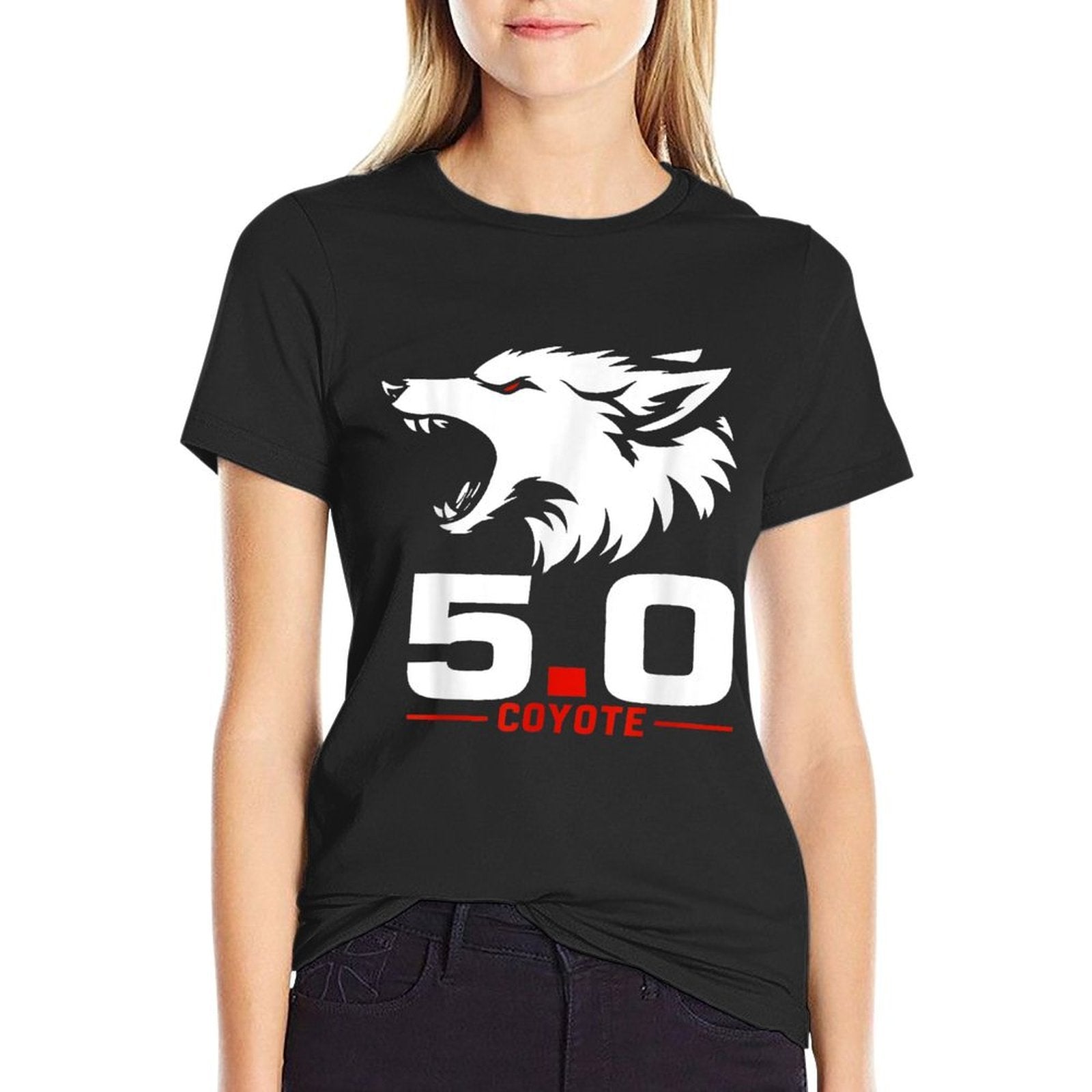 5.0 Coyote Distressed Gift Idea For Adorable Animals Lovers  Vintage-inspired T-Shirt