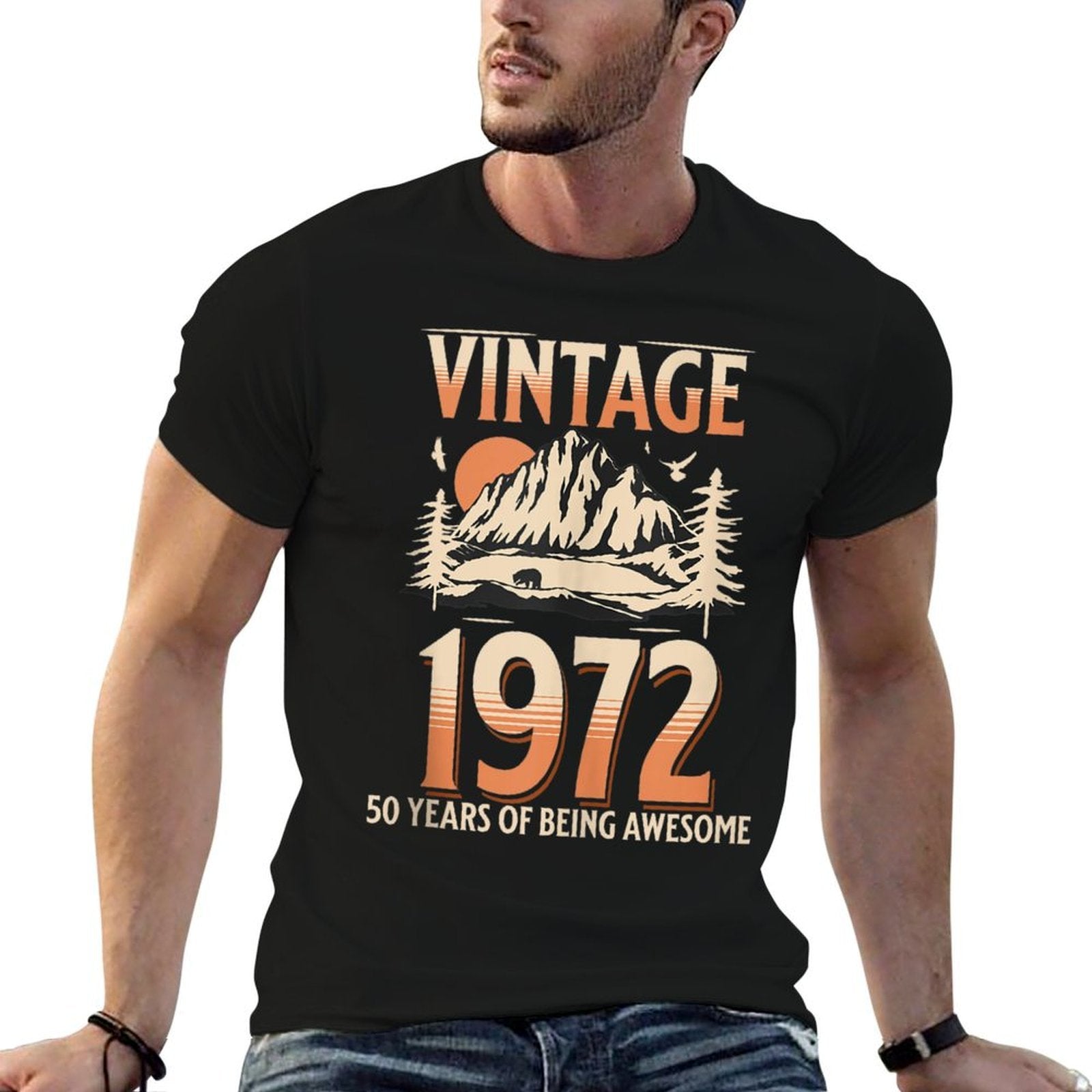 50 YEARS OLD 50TH BIRTHDAY DECORATION VINTAGE MOUNTAIN  Affordable Price T-Shirt