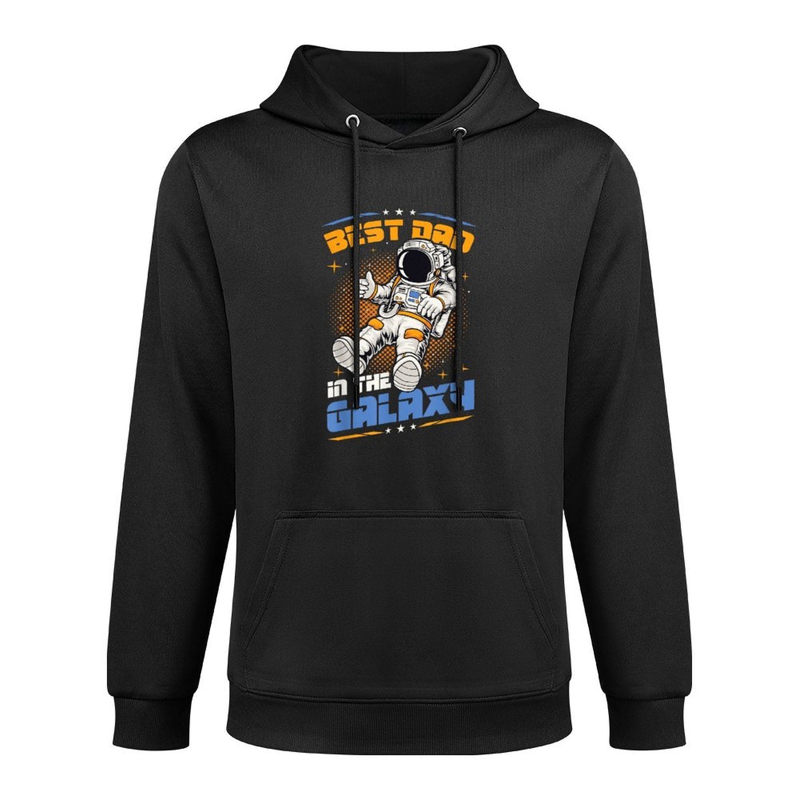 Best Dad In The Galaxy Space Astronaut Dad Colorfast Hoodie