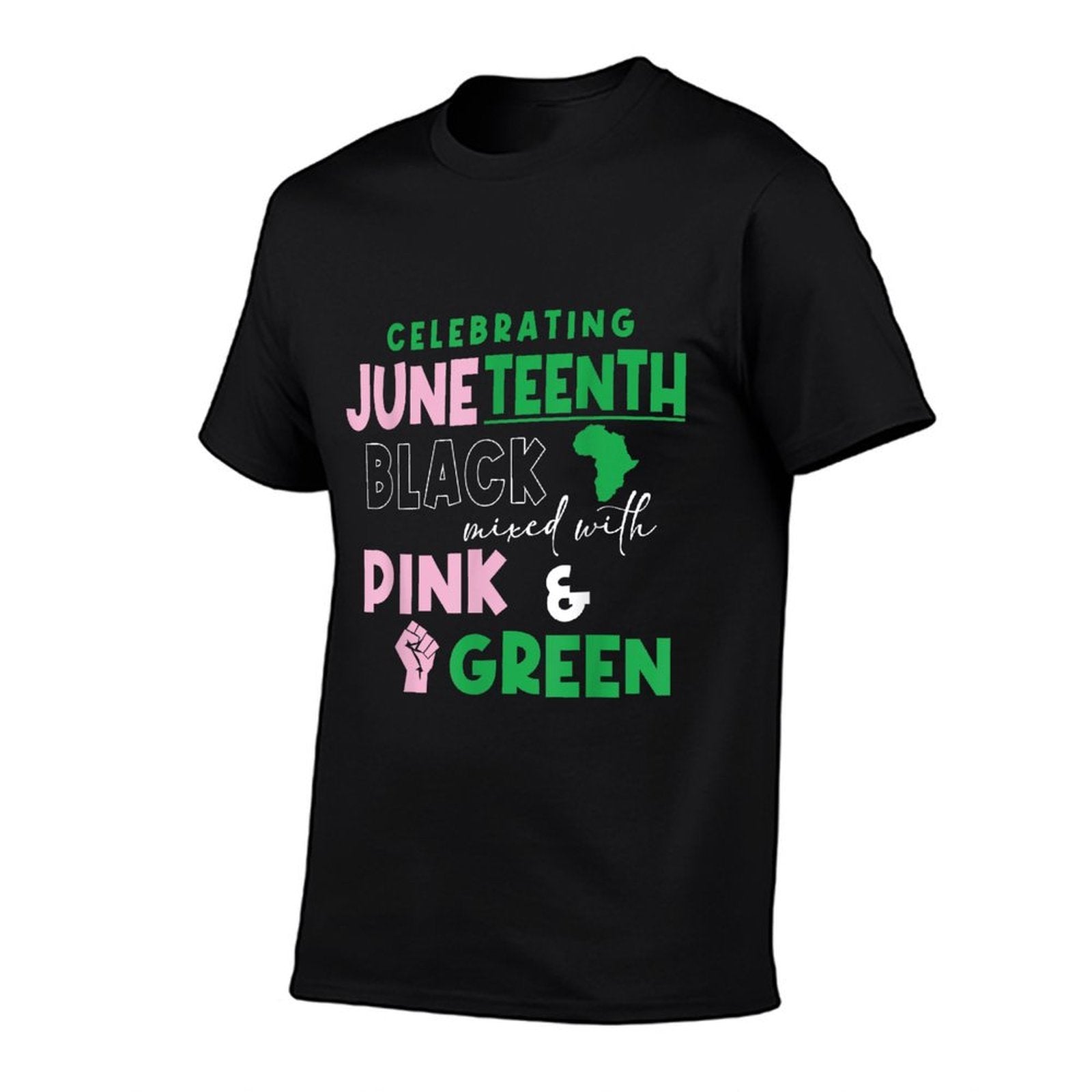 Celebrating Juneteenth Black Mixed with History Pink  Polyester Blend T-Shirt
