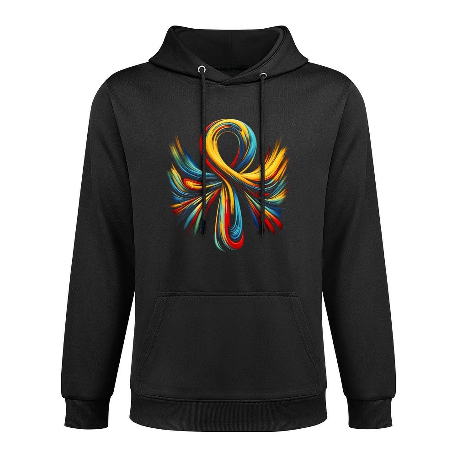 Cool Egypt Ankh Key of Life Symbol In Abstract Art Style Machine Washable Hoodie
