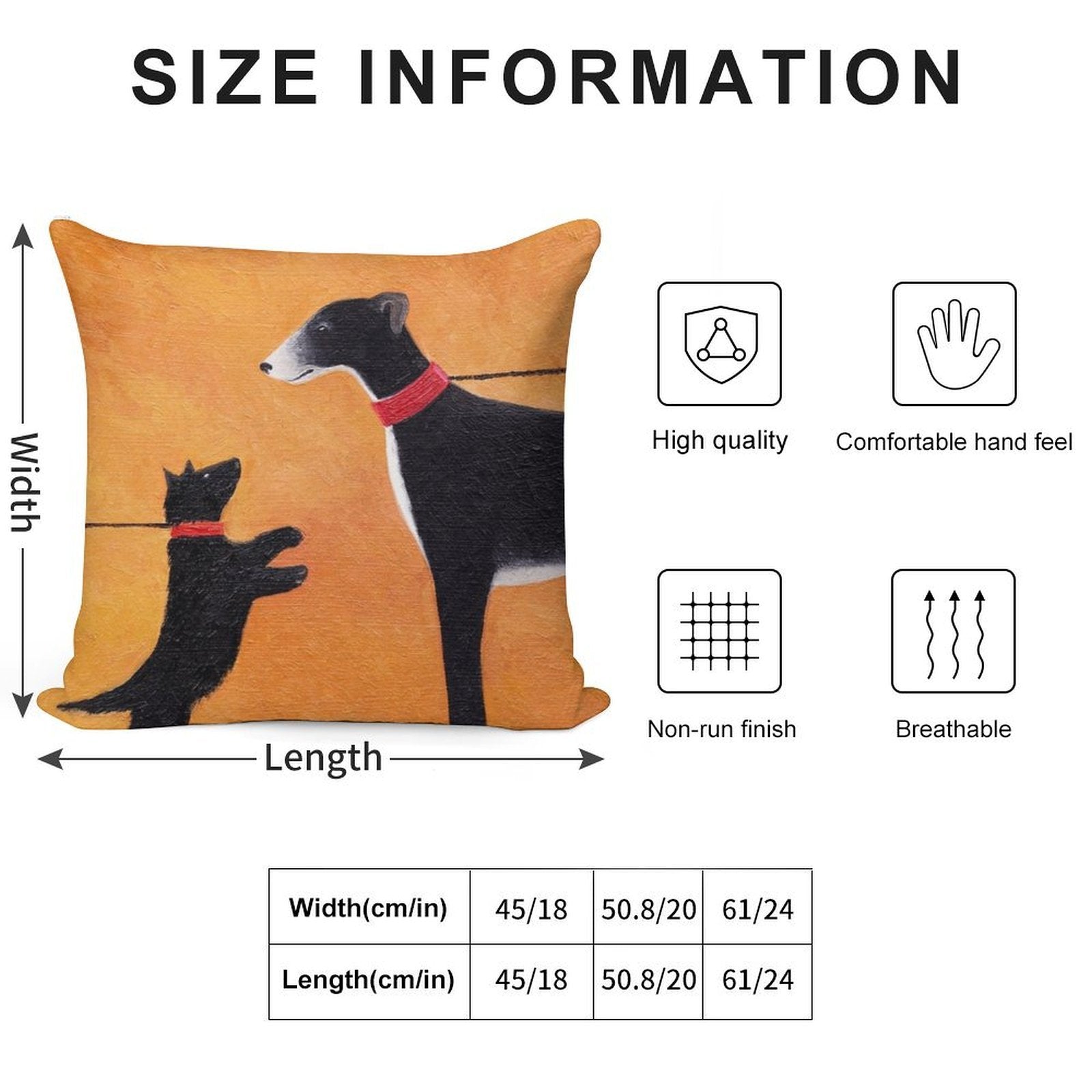 Big Hound Soft Skin-Friendly Throw Pillow