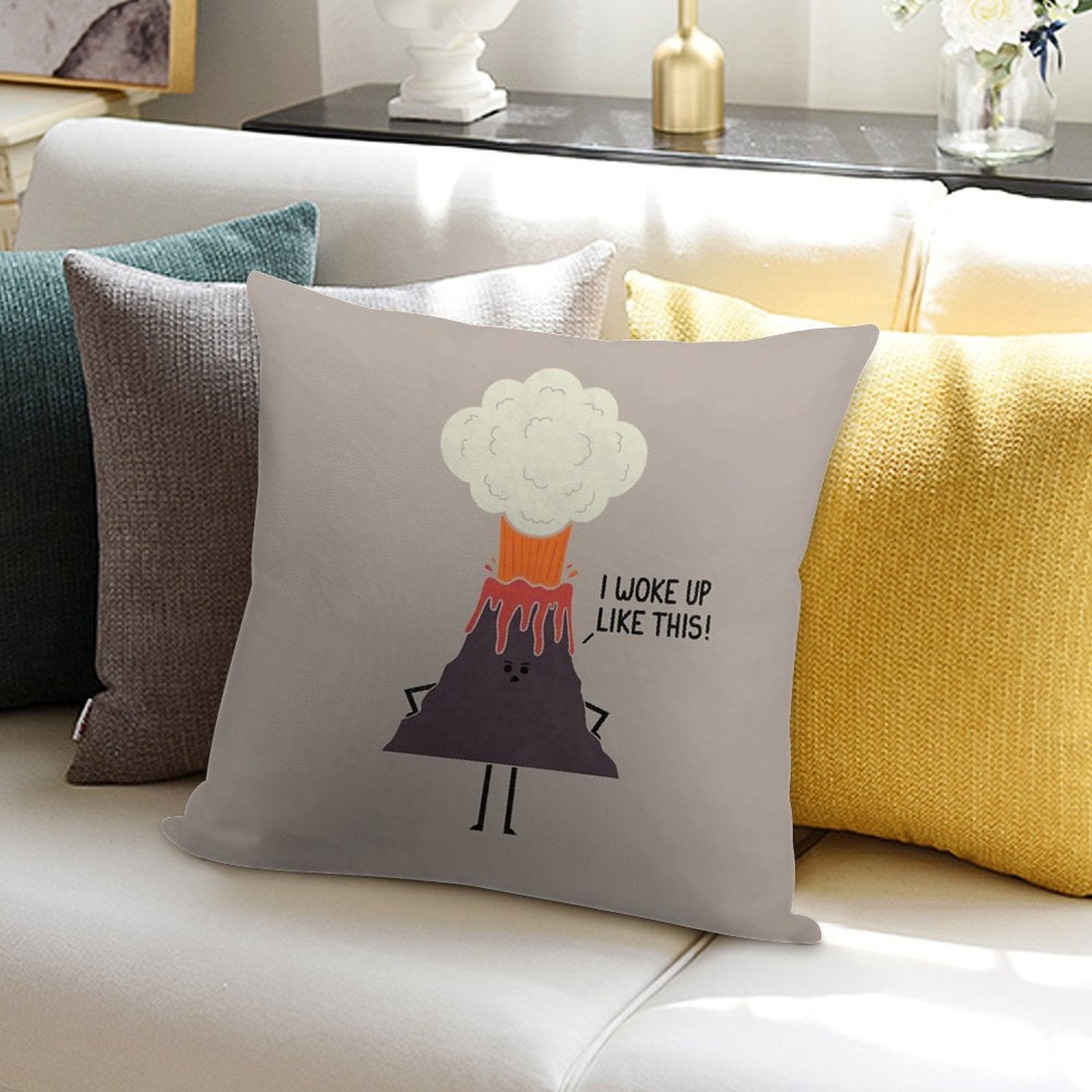 Woke Up Like This Soft Gift Ready Throw Pillow