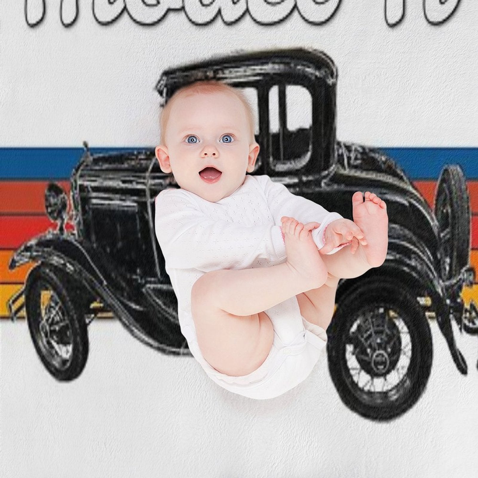 Vintage Model A Car, 1930 Model A Coupe Vintage American Car Plush Throw Blanket