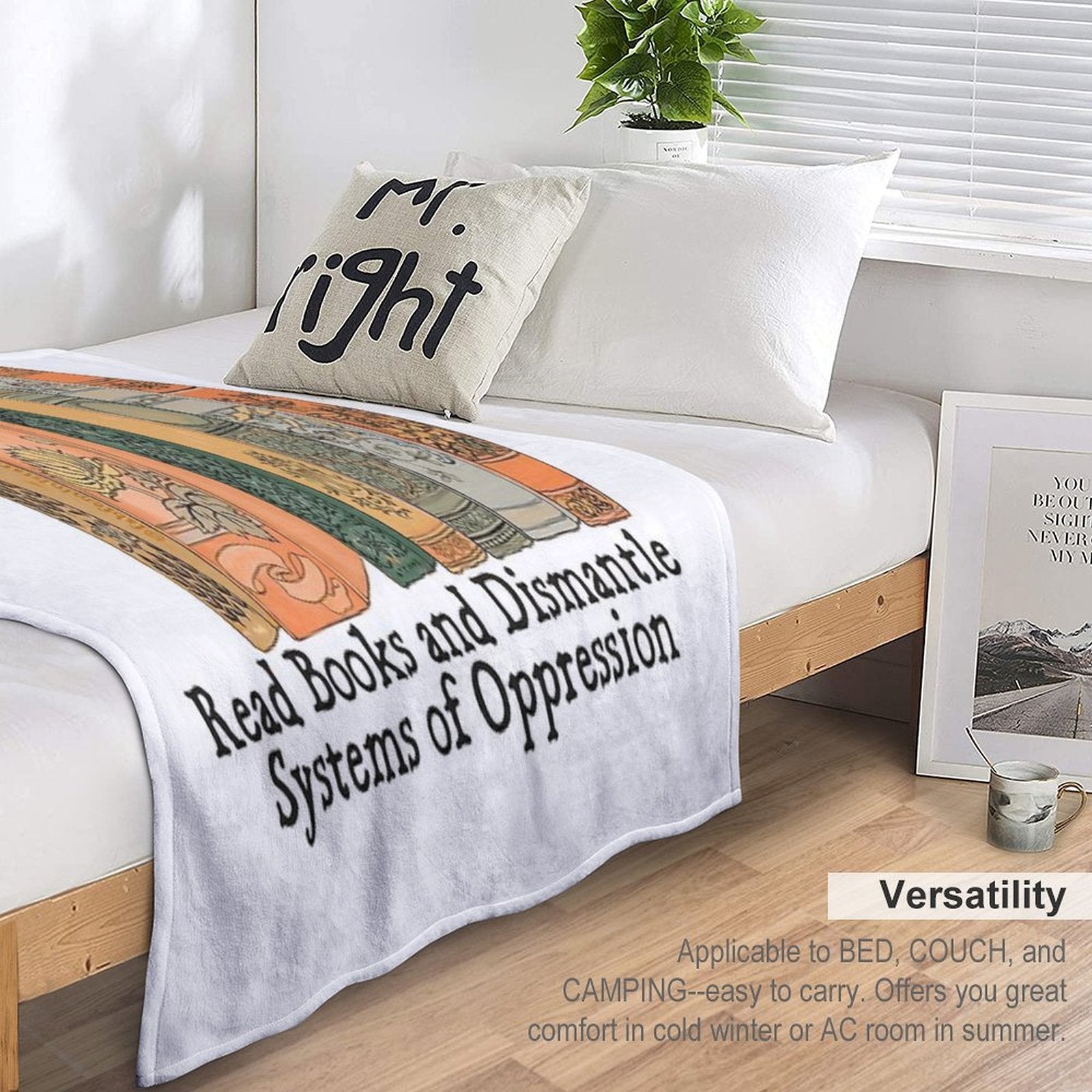 Read Books And Dismantle Systems of Oppression Versatility Throw Blanket