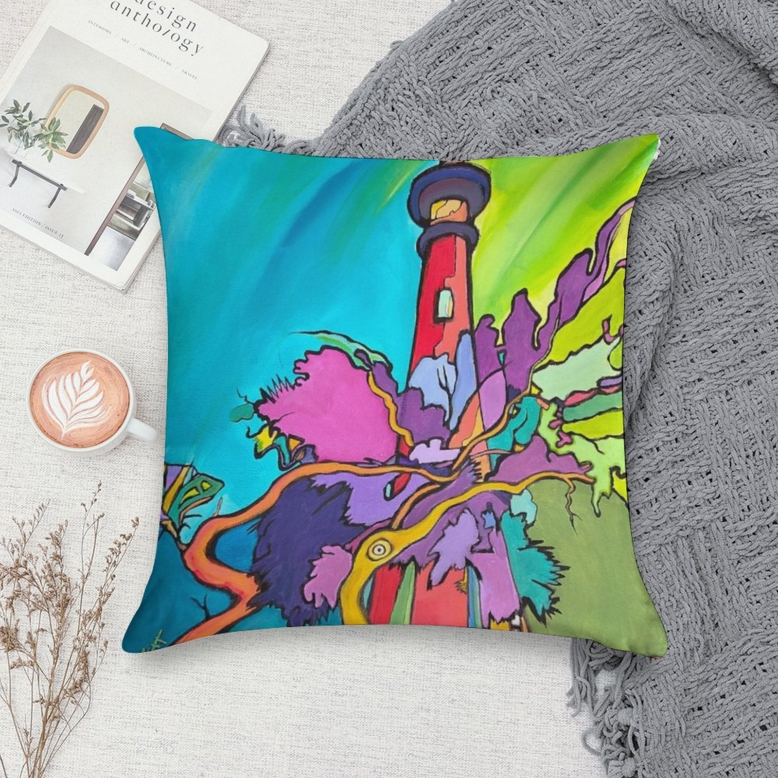 203 Above The Tangled Trees Soft Multiple Sizes Throw Pillow