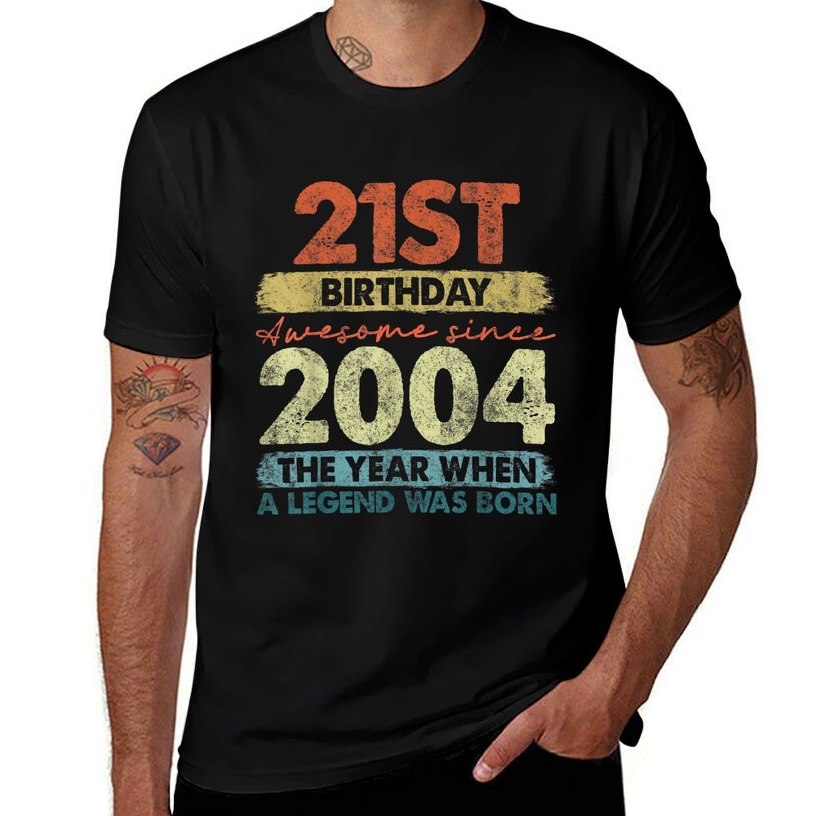 21 Year Old Gifts Vintage 2004 Limited Edition 21st Birthday  Moisture-wicking T-Shirt