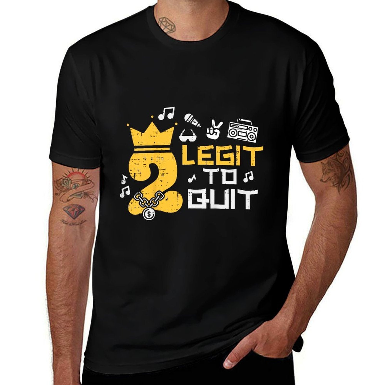 2nd Birthday 2 Legit To Quit Crown Boys Girls Toddler Kids  Summer-ready Fabric T-Shirt