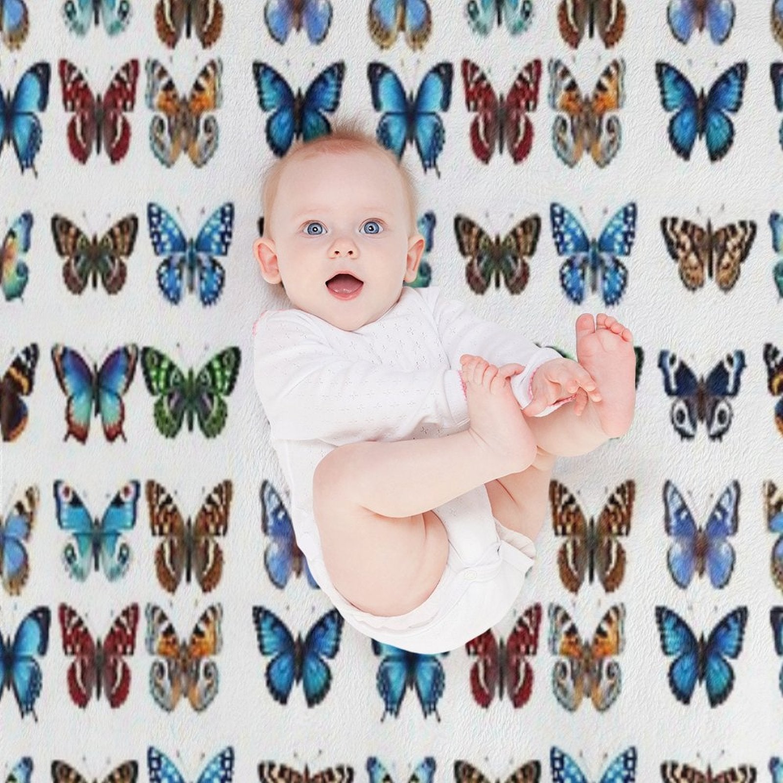 Butterflies Velvety-soft Throw Blanket