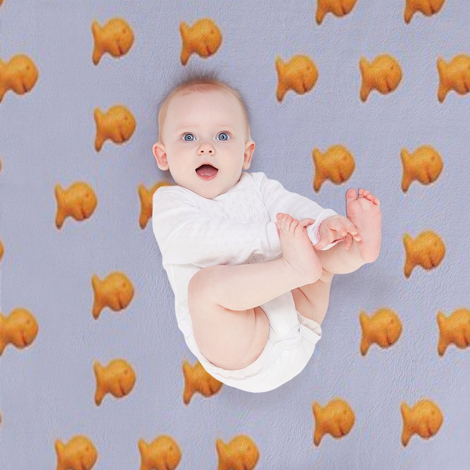 Goldfish Crackers Easy Care Throw Blanket