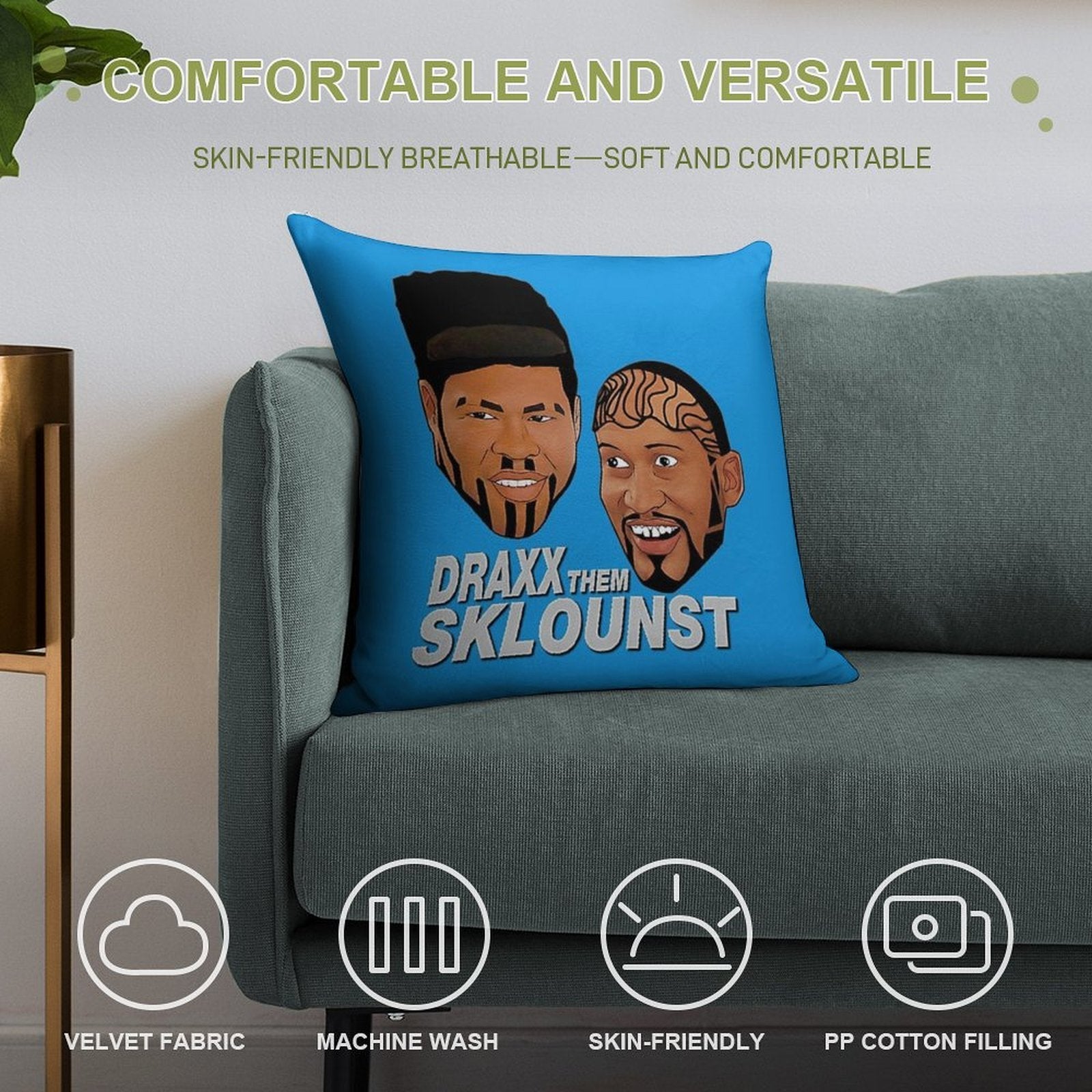 Key & Peele Draxx Them Sklounst Soft Warmth Comfort Throw Pillow