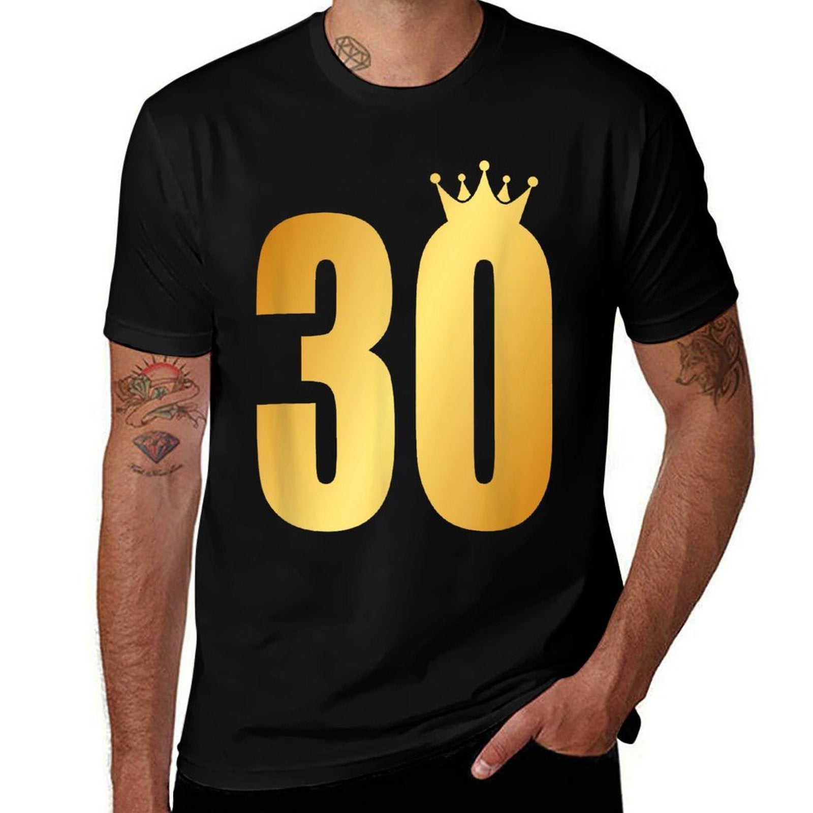 30th Birthday King Queen Crown  Cotton T-Shirt