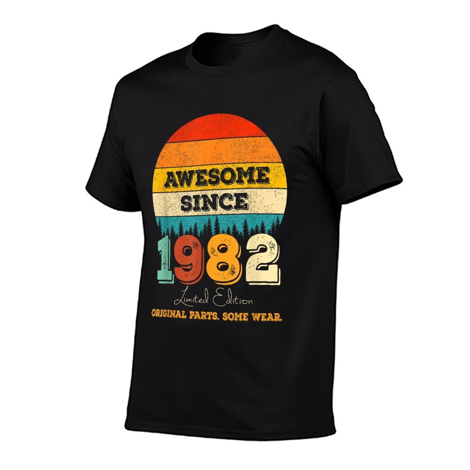 42 Year Old Original Parts Since 1982 Awesome 50th Birthday  Rolled Sleeves T-Shirt