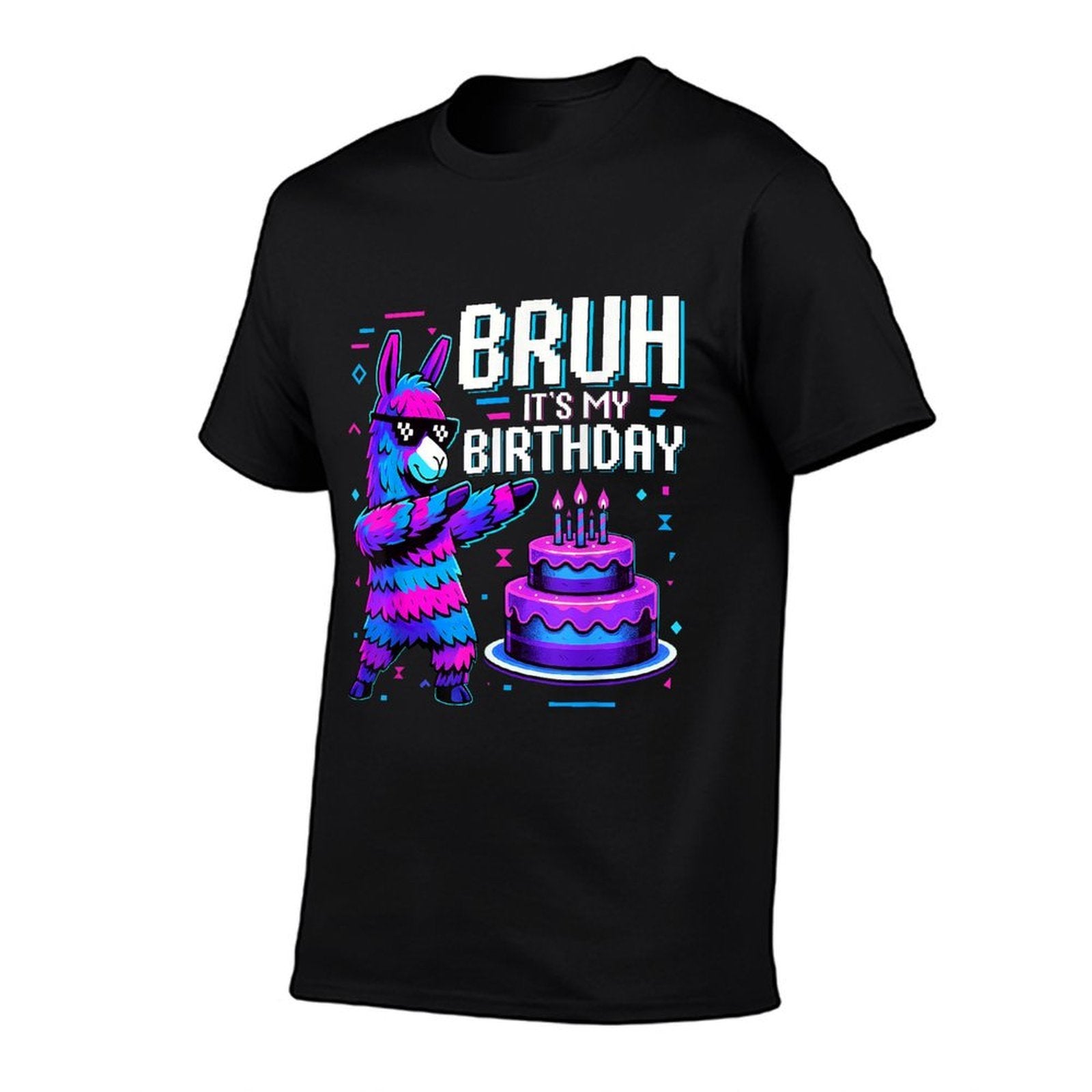 Bruh Its My Birthday Llama Pinata Boy Girl Family Party Bday  Slim-fit Cut T-Shirt