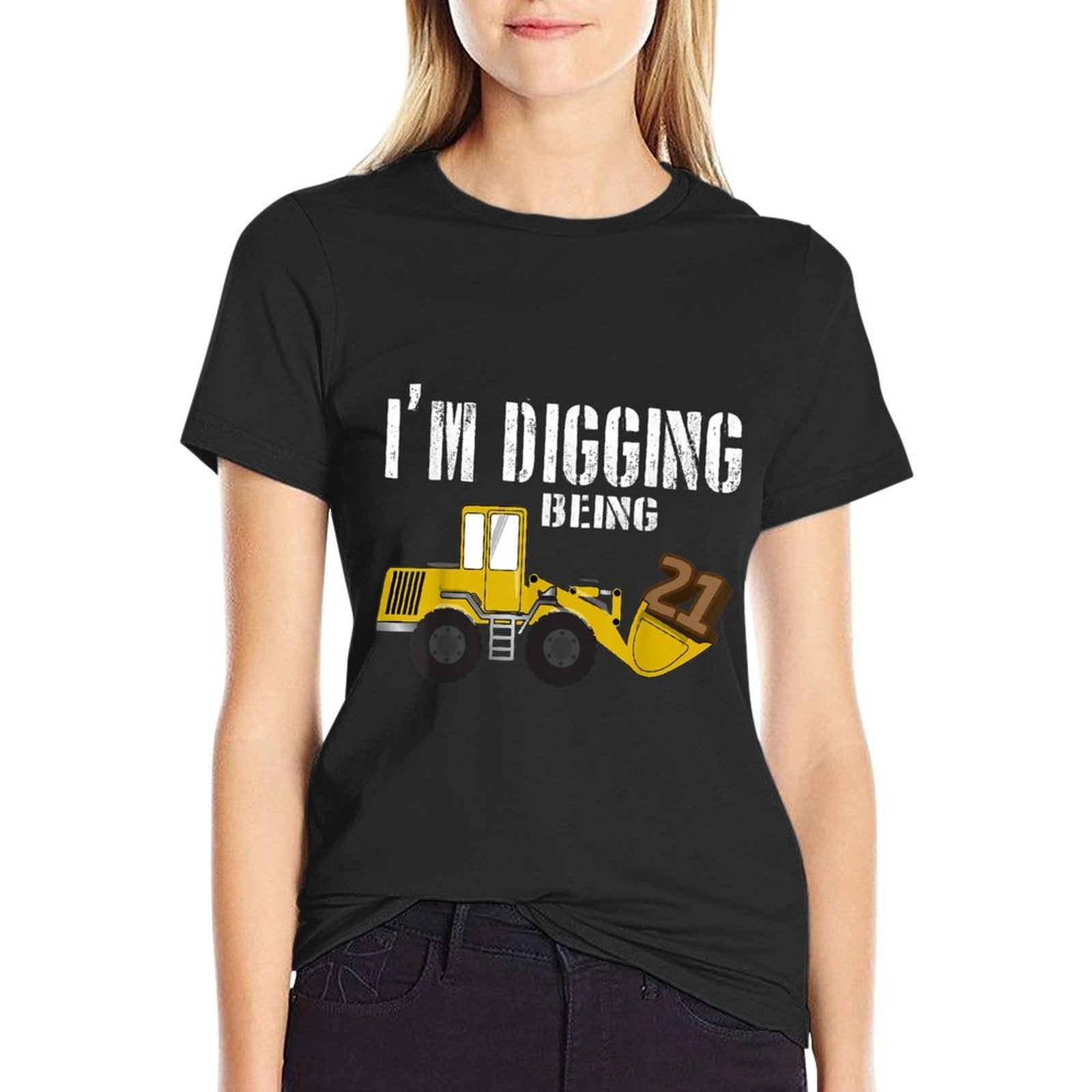 21st Birthday - Construction, 21 Year Old Bday  Tagless Design T-Shirt