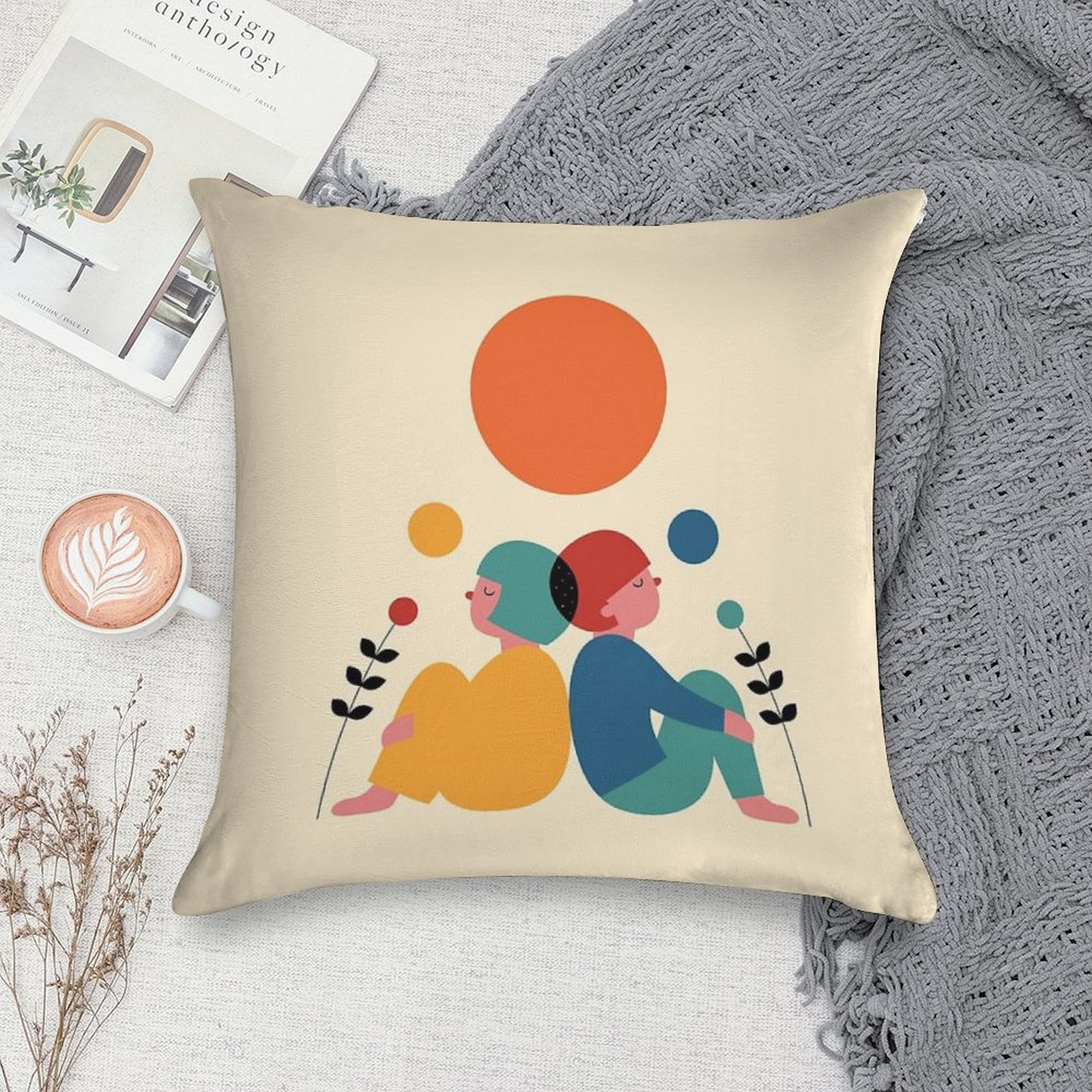 Miss You Soft Washable Throw Pillow