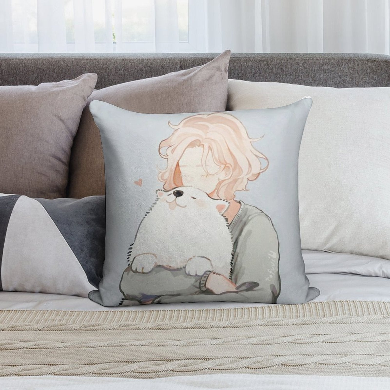 A Poof. Soft Shrink-Resistant Throw Pillow