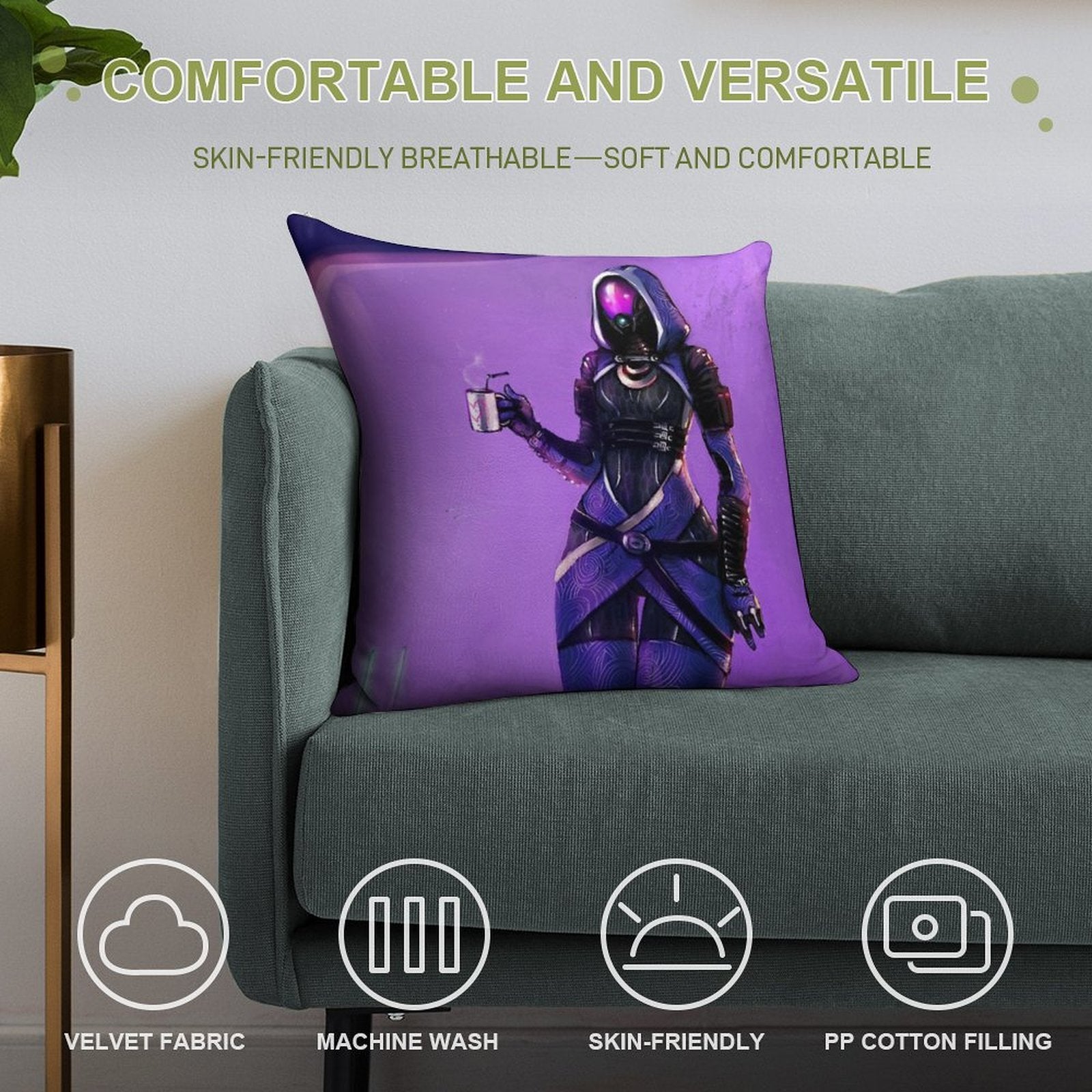 Good Morning, Commander Soft Multiple Sizes Throw Pillow