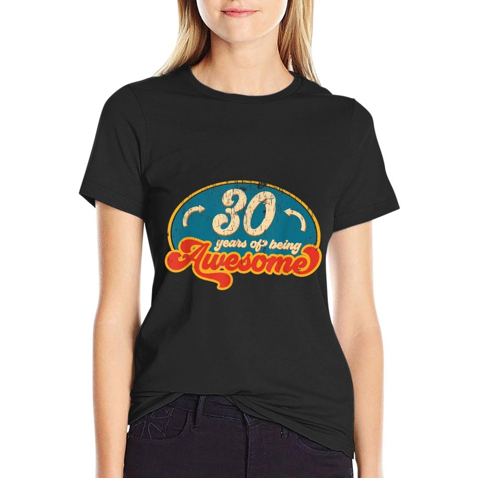 30 Year Old Gifts Retro Vintage 30th Birthday  Slim-fit Cut T-Shirt