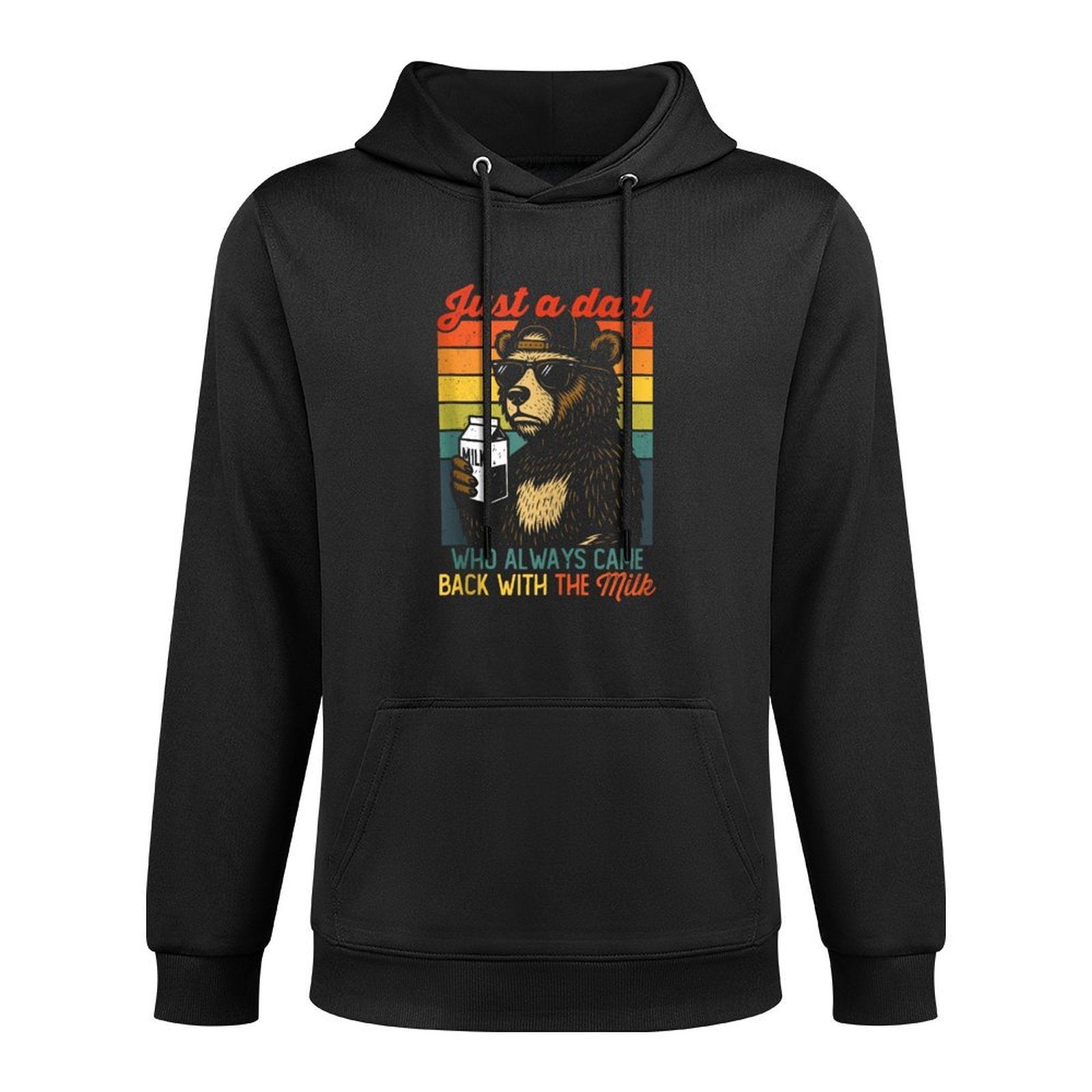 Bear Funny Just A Dad Who Always Came Back - Fathers Day Dad Easy Care Hoodie