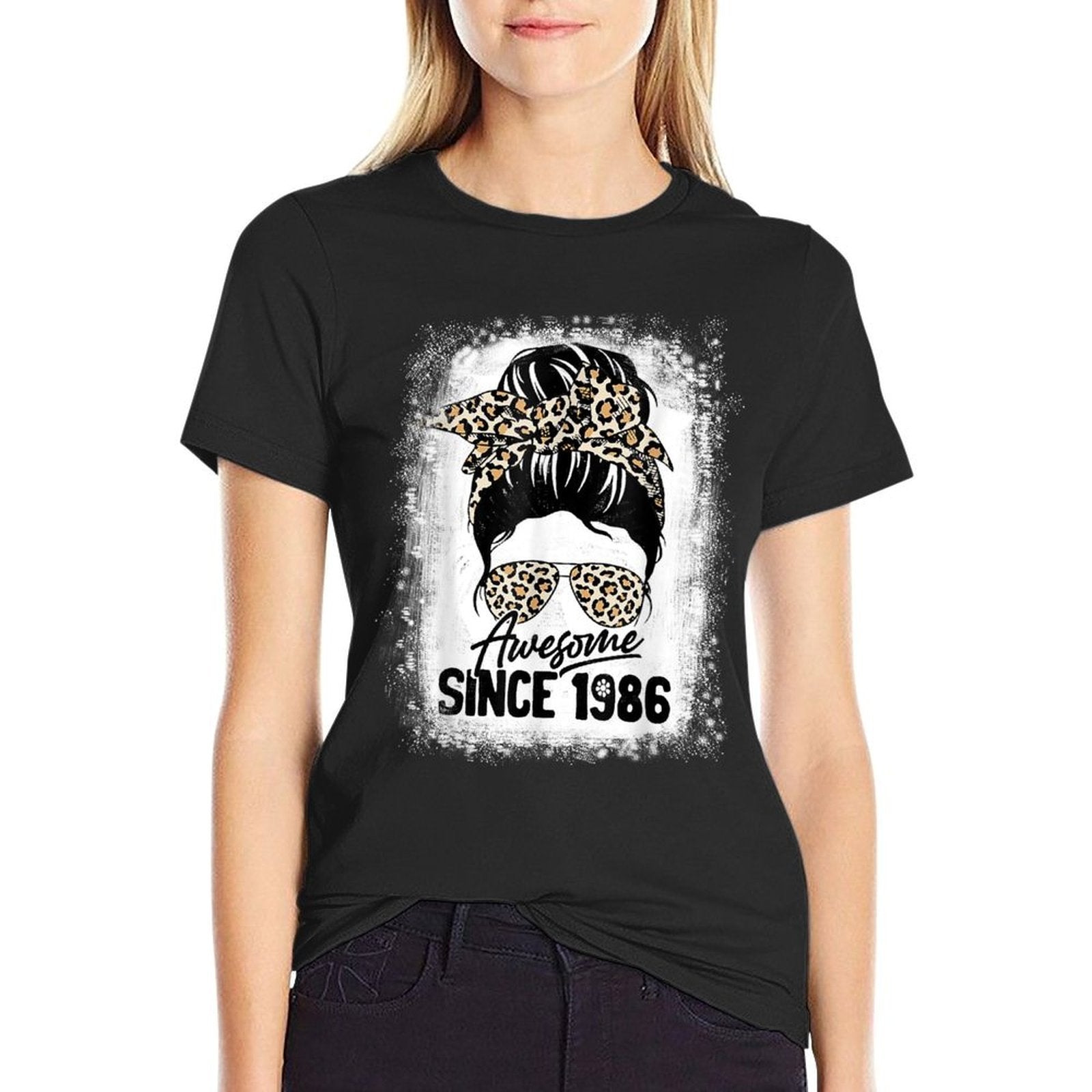 36 Years Old Awesome Since 1986 Leopard 36th Birthday  Quick-drying T-Shirt