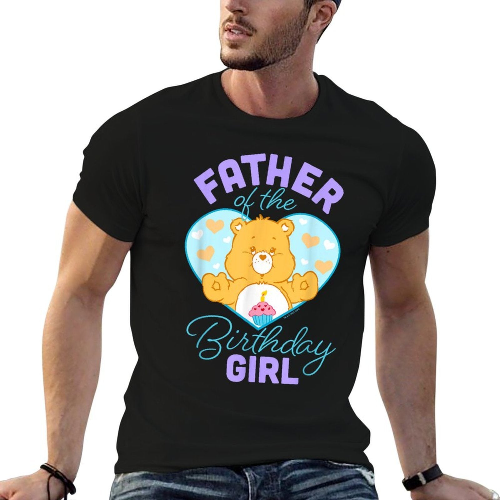 Care Bears Father Of The Birthday Girl Vintage Heart Logo  Lightweight T-Shirt