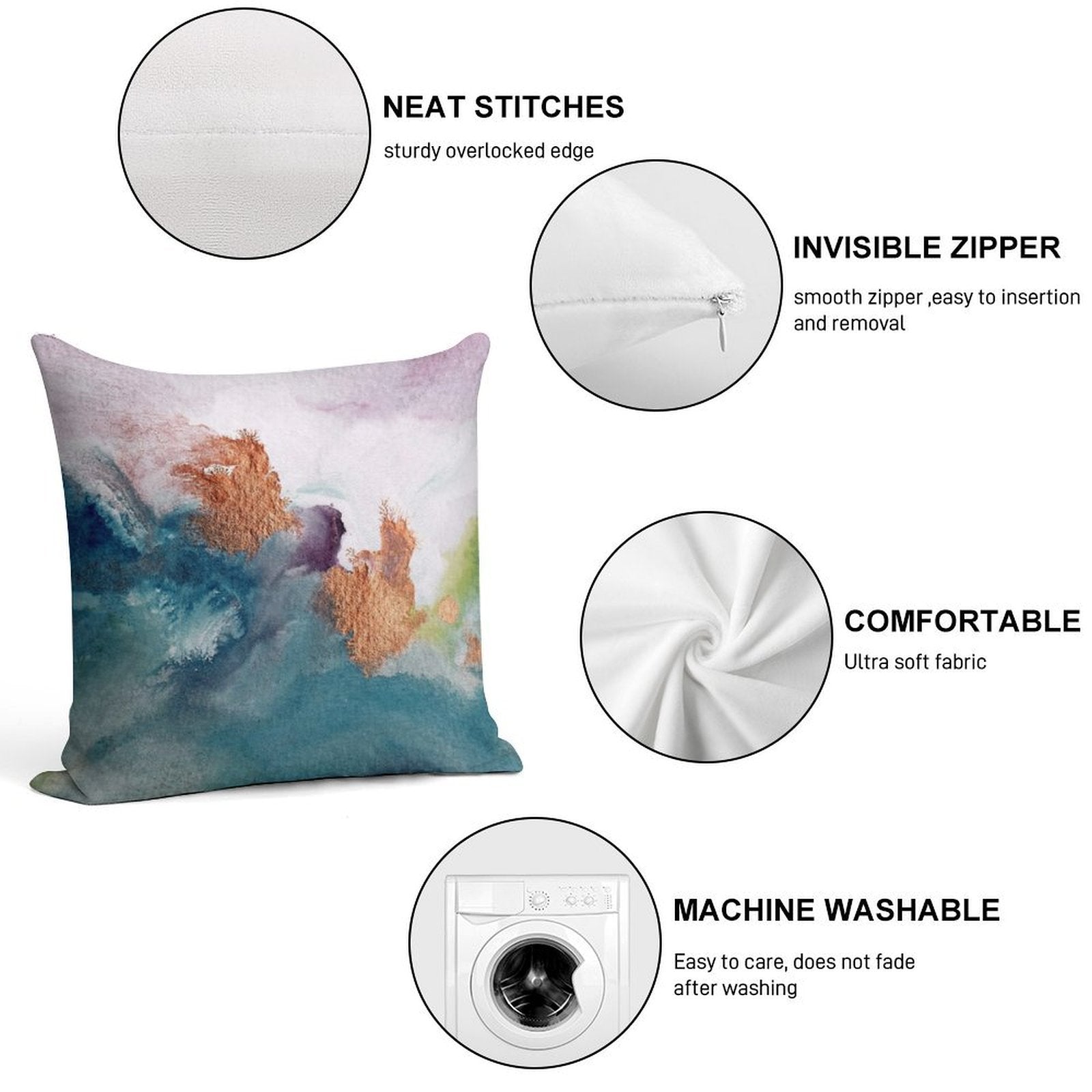 Abstract Birth Soft Home Decor Throw Pillow
