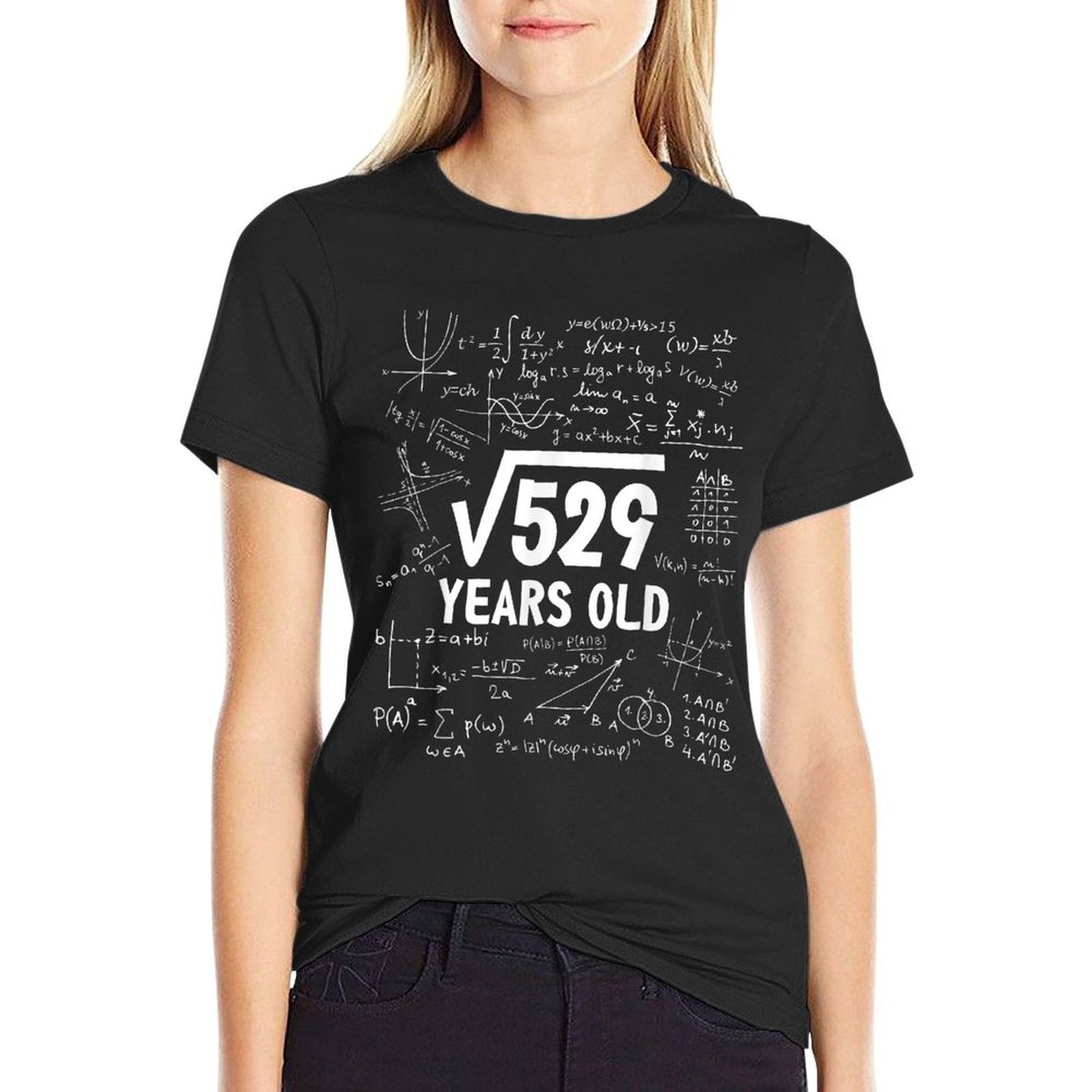 23 Years Old Funny 23rd Birthday Square Root 529  Easy-care T-Shirt
