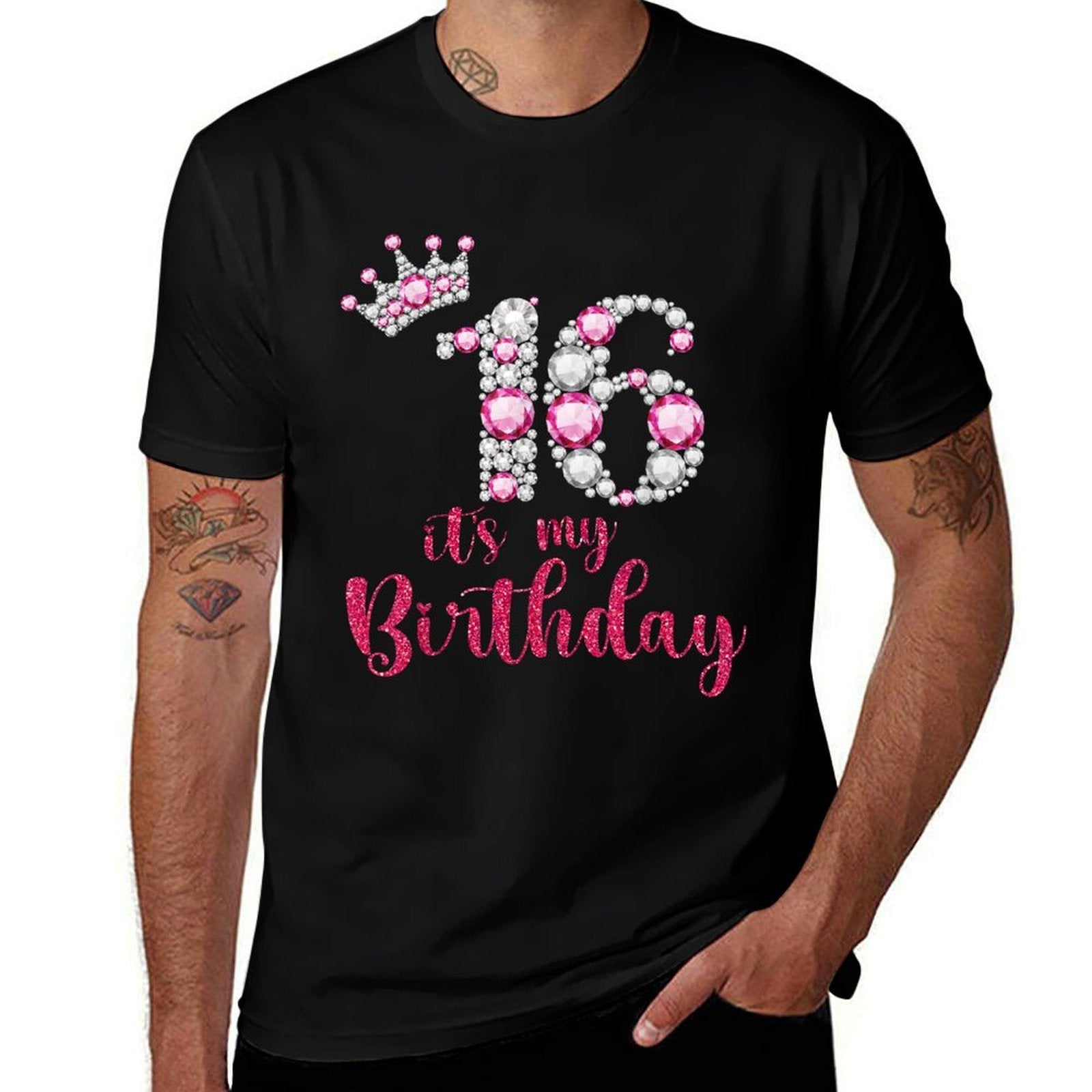 16 It's My Birthday 16th Birthday 16 Years Old Bday  High-quality Stitching T-Shirt