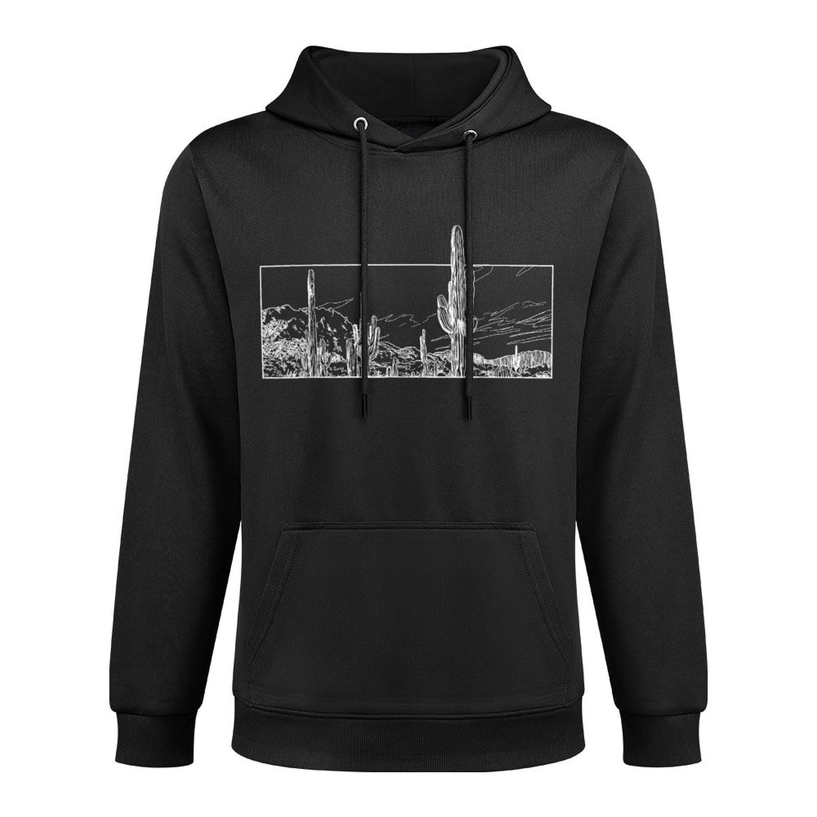 Desert Cactus Landscape Tee Shirt Layering Staple Hoodie