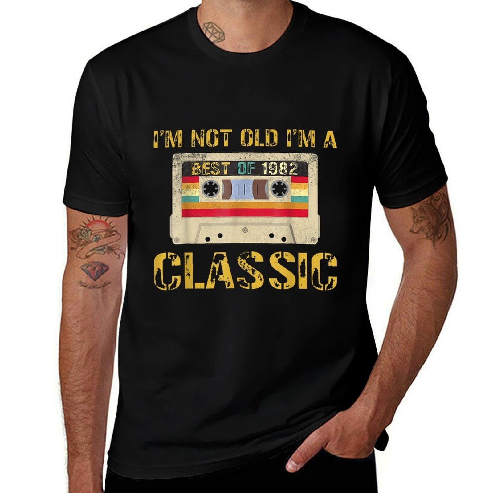 40 Birthday Decorations Men Best of 1982 BDay 40th Birthday  Relaxed-fit T-Shirt