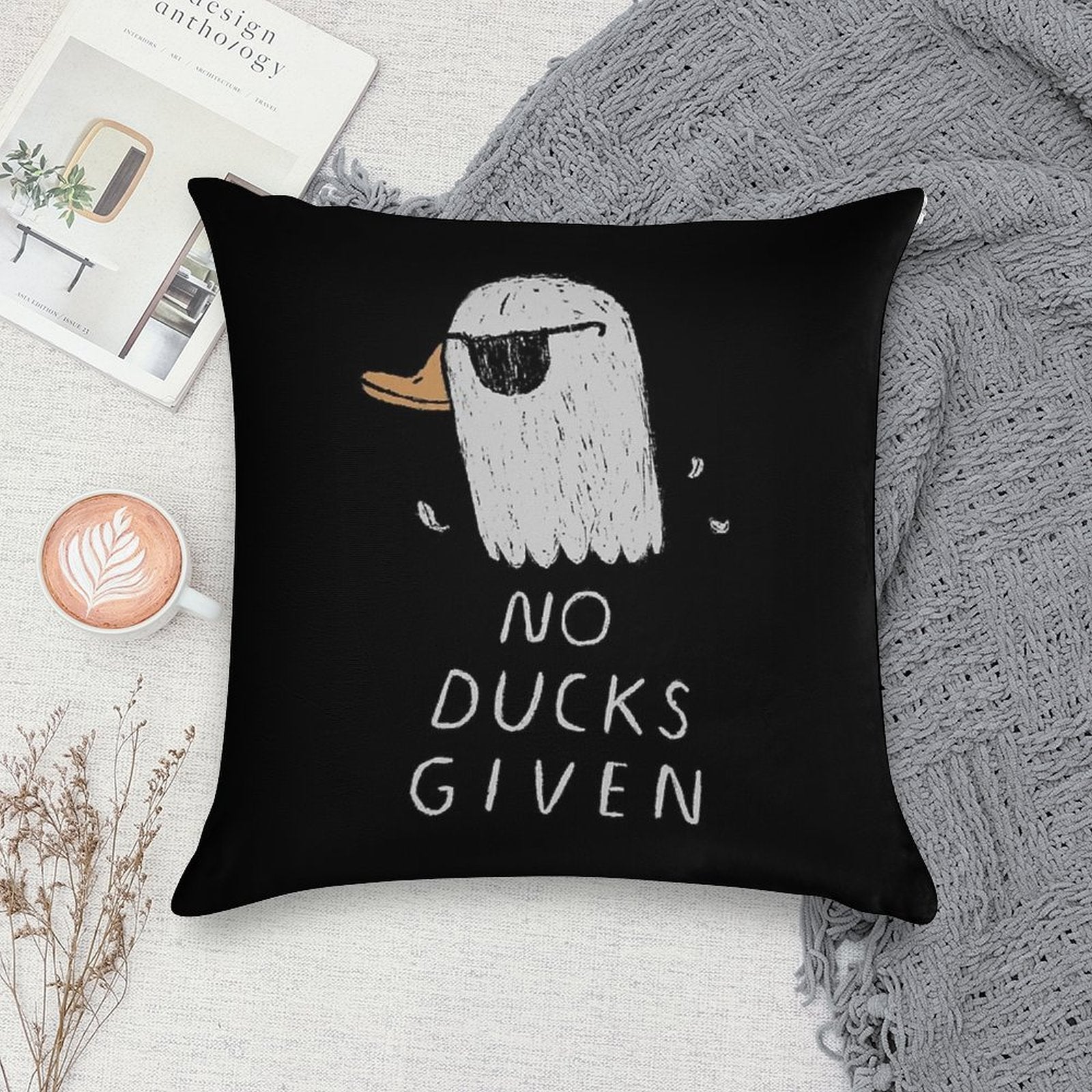 No Ducks Given Soft Luxury Feel Throw Pillow