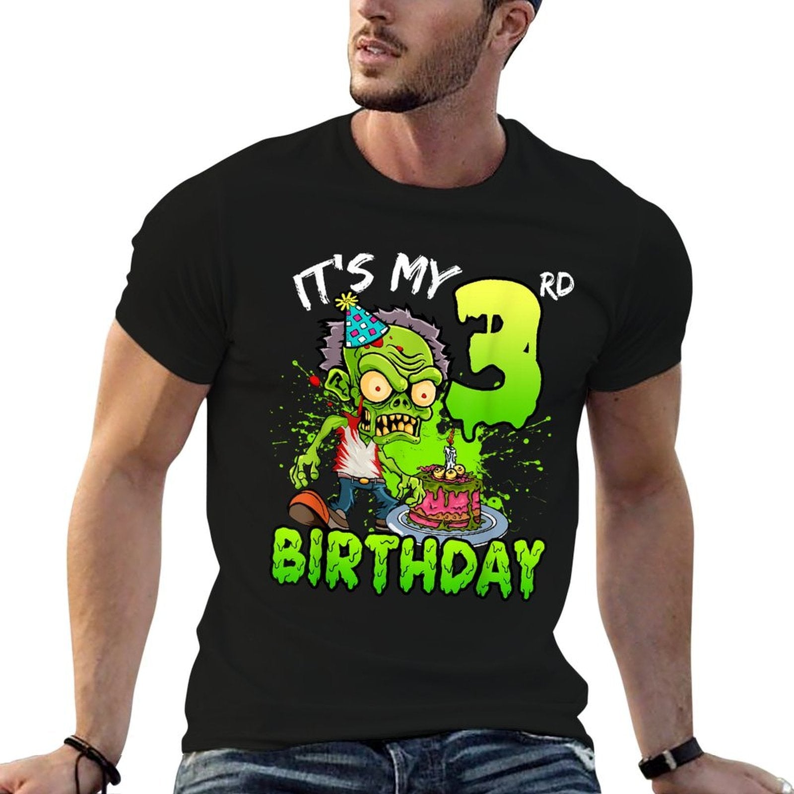 It's My 3rd Birthday Zombie Lover 3 Year Old Boys Girls  Cotton T-Shirt