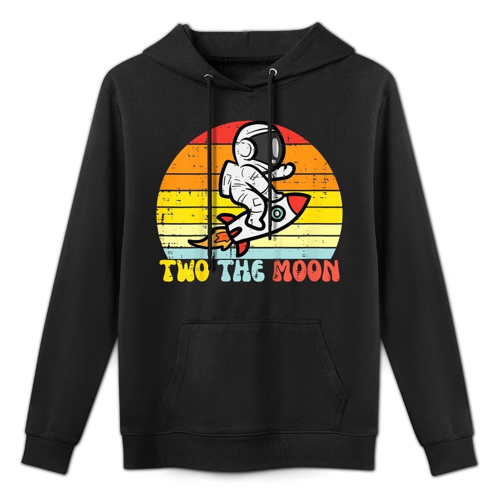 2nd Birthday Astronaut Two The Moon Girls Boys Toddler Kids Adjustable Hood Hoodie